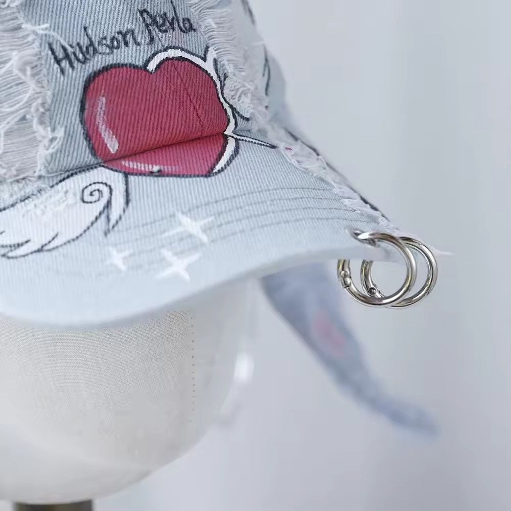 Japanese Brand Rabbit Ears Baseball Denim Hat Size ONE SIZE - 3 Thumbnail