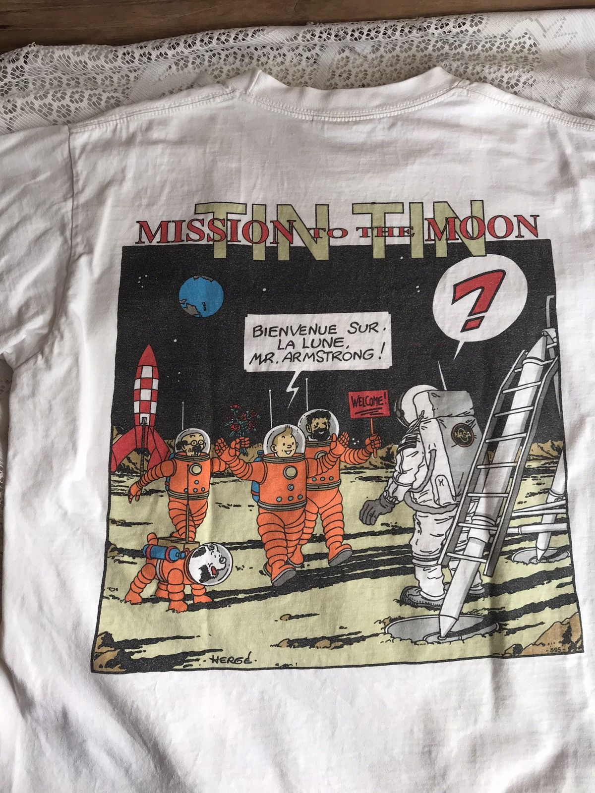 Vintage Vintage Tintin Mission To The Moon Size US L / EU 52-54 / 3 - 1 Thumbnail