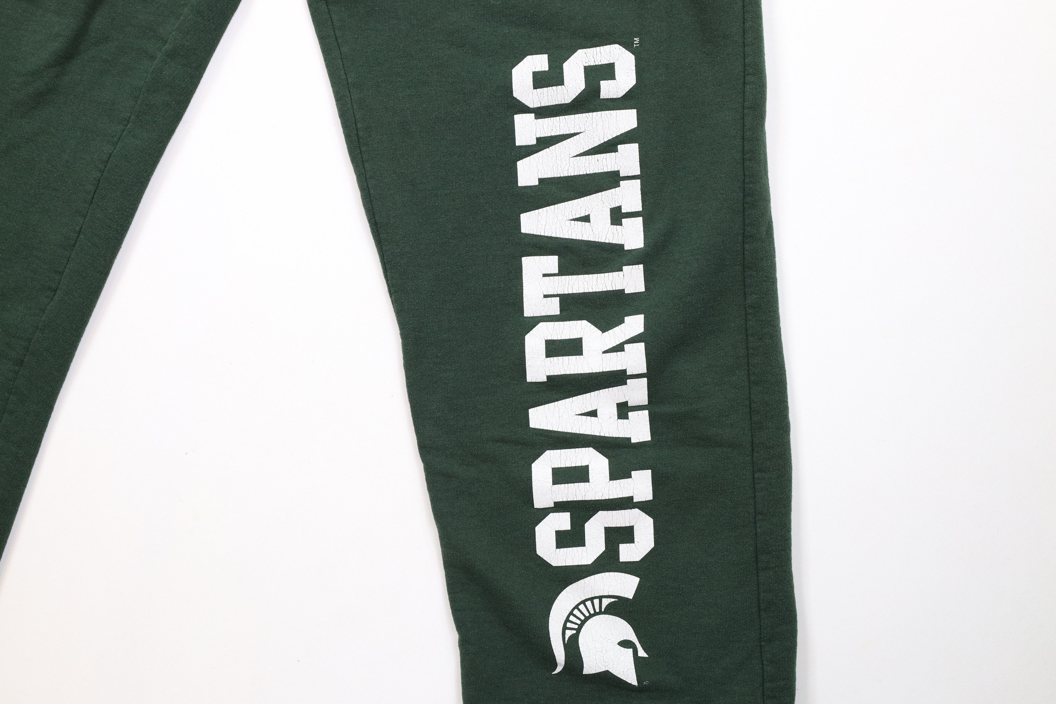 Vintage Vintage 90s State University Wide Leg Sweatpants Green Size US 32 / EU 48 - 5 Thumbnail