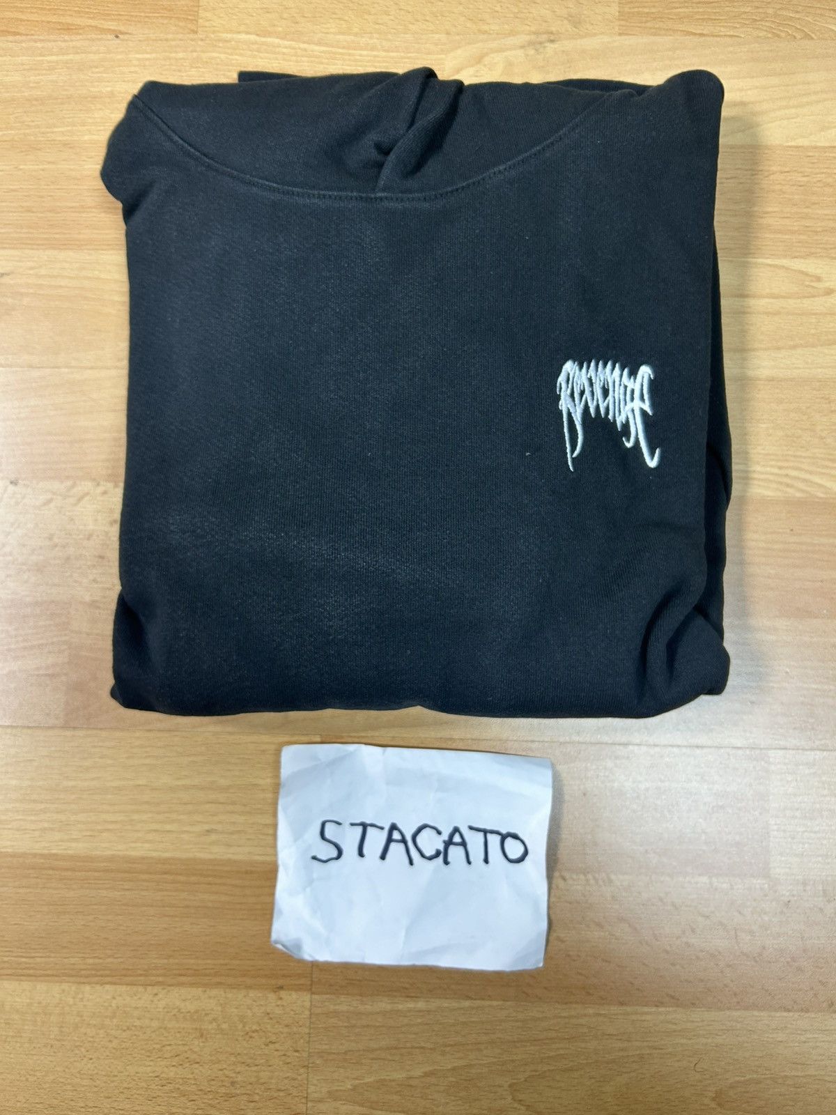 Rap Tees Revenge Basic Embroidered Logo Hoodie Black Size US M / EU 48-50 / 2 - 4 Thumbnail