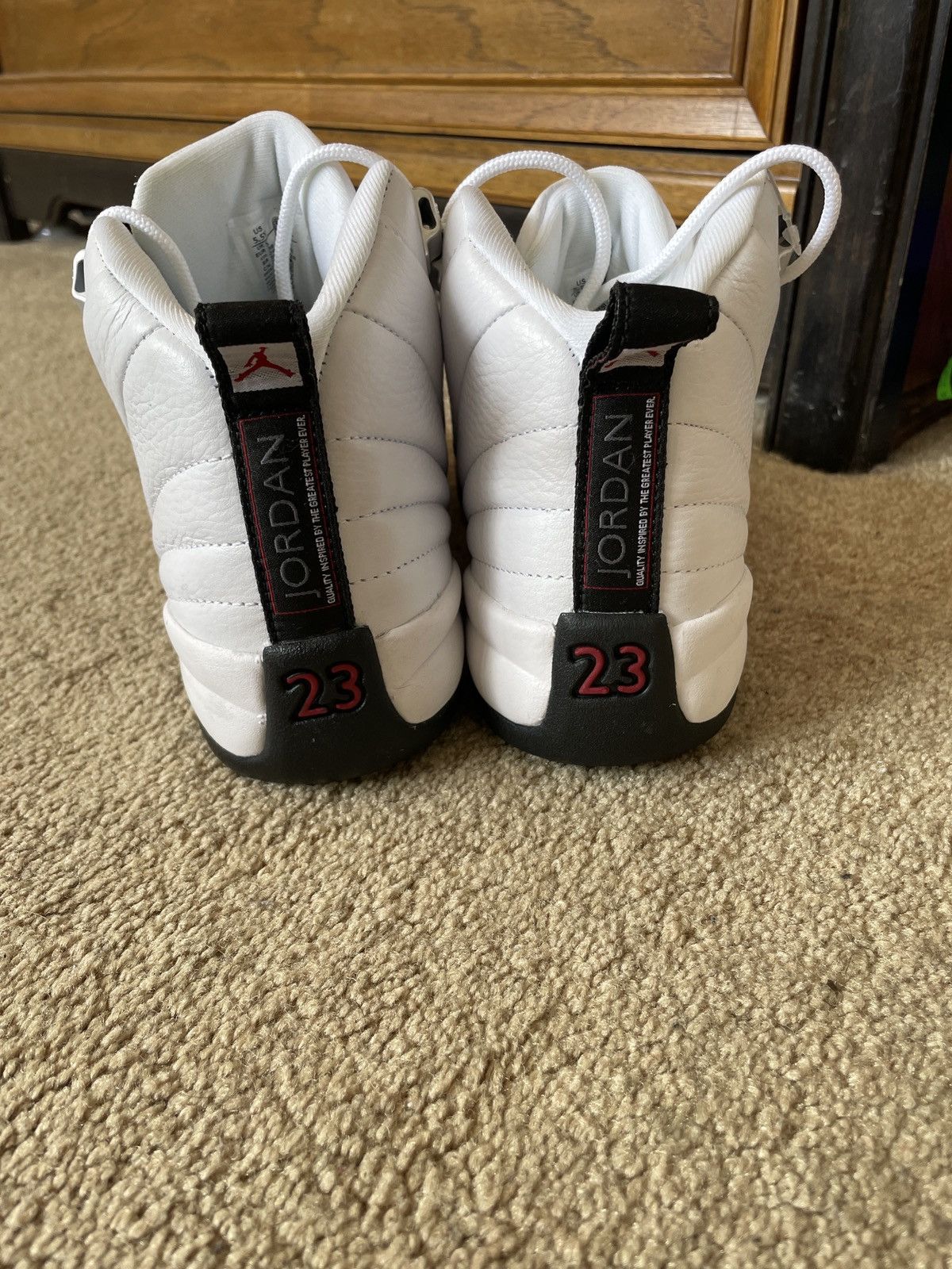 Jordan Brand Jordan 12 Red Taxi Size US 5.5 / EU 38 - 4 Thumbnail