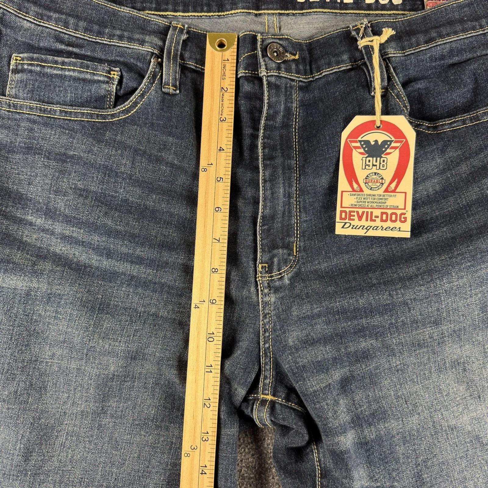 Other Devil Dog Jeans Men's Sz 38x30 Blue Dark Wash Denim Slim WES Size US 38 / EU 54 - 8 Thumbnail