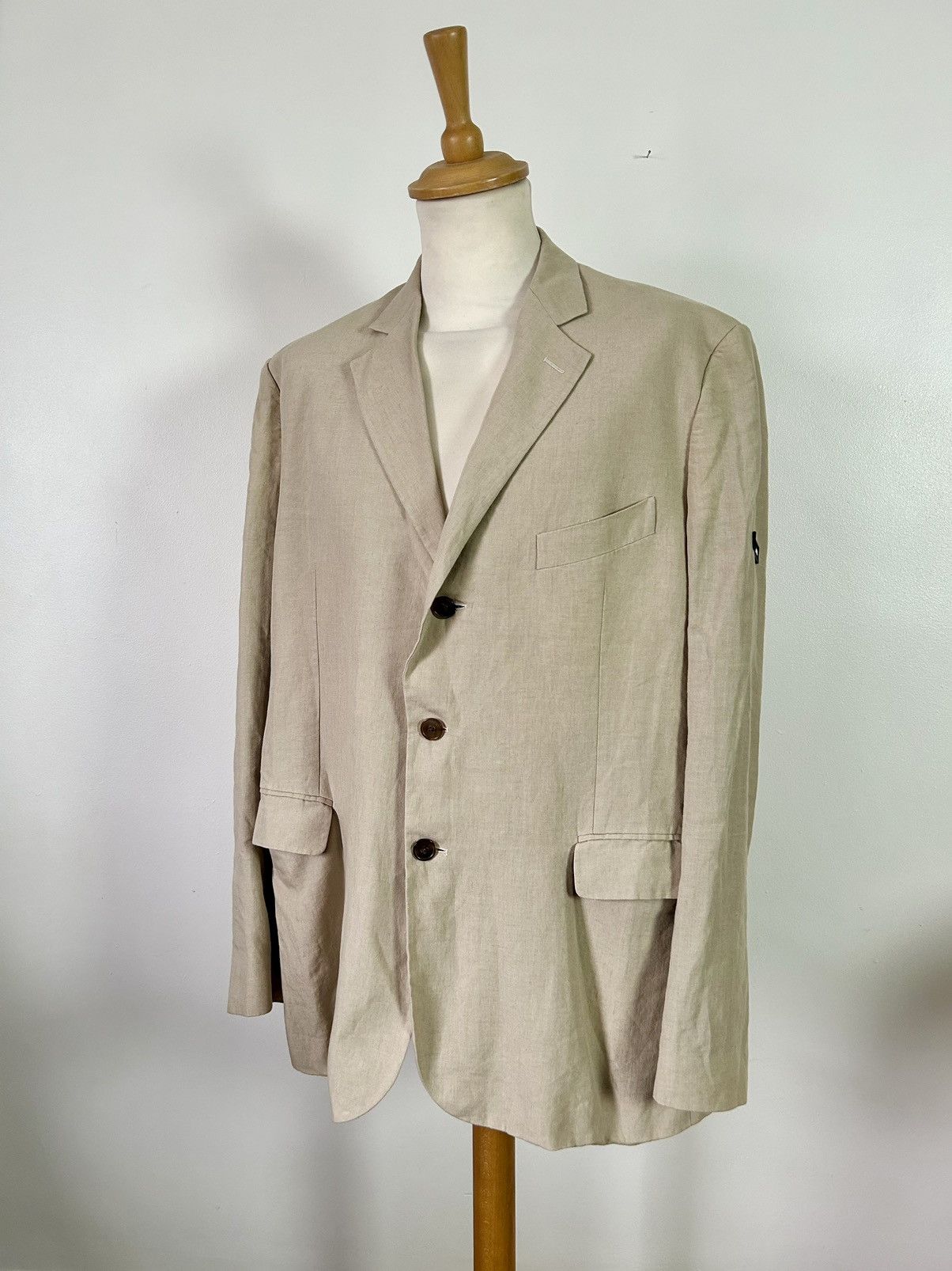 Balenciaga BALENCIAGA SS18 OVERSIZED WEIGHTED LINEN BLAZER JACKET 2018 Size US XS / EU 42 / 0 - 7 Thumbnail