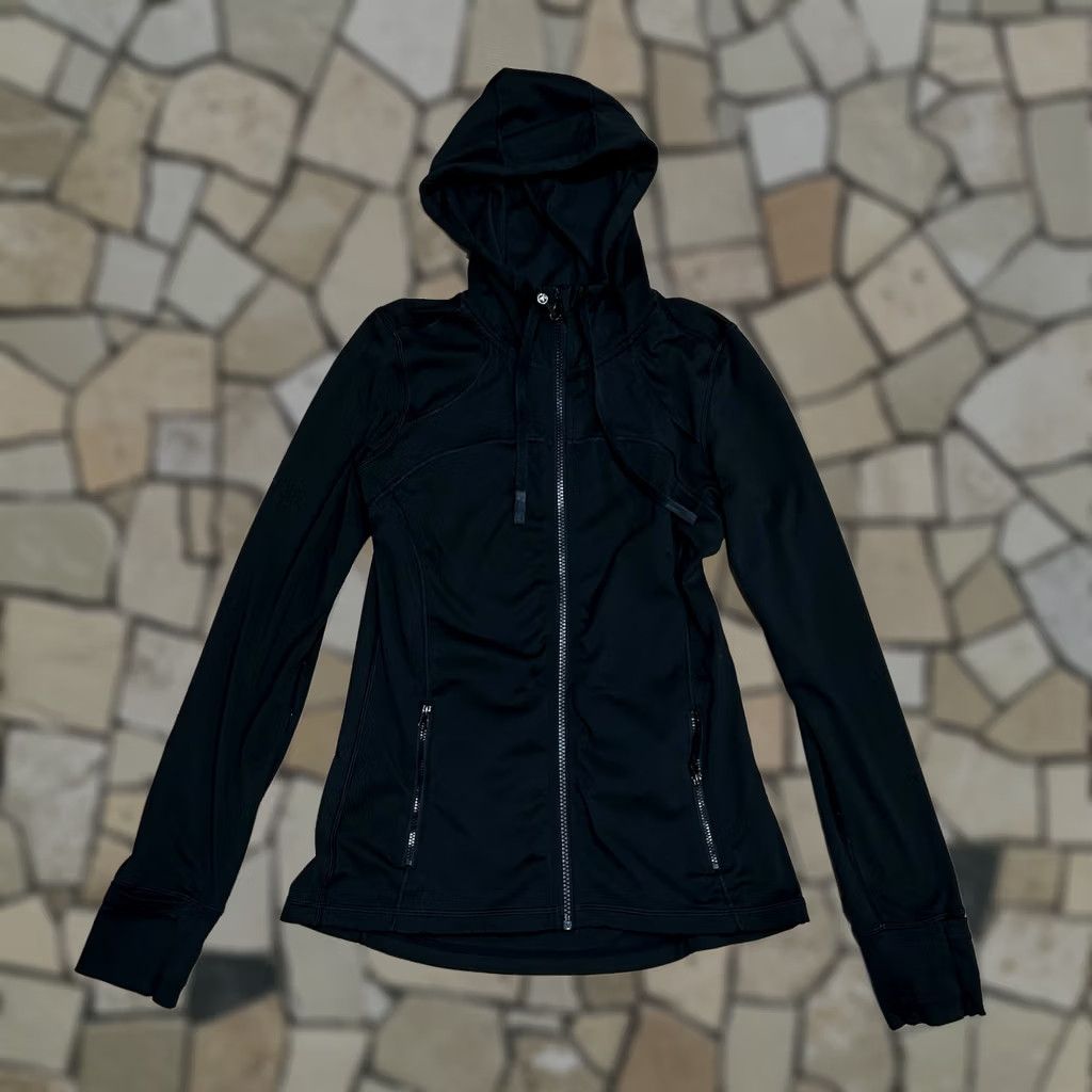 Vintage QUEENIEKE Full Zip Hoodie Slim Fit Jacket Womens Black Small Short Sleeve Long Sleeve Activewear Sports Jacket Size S / US 4 / IT 40 - 1 Thumbnail