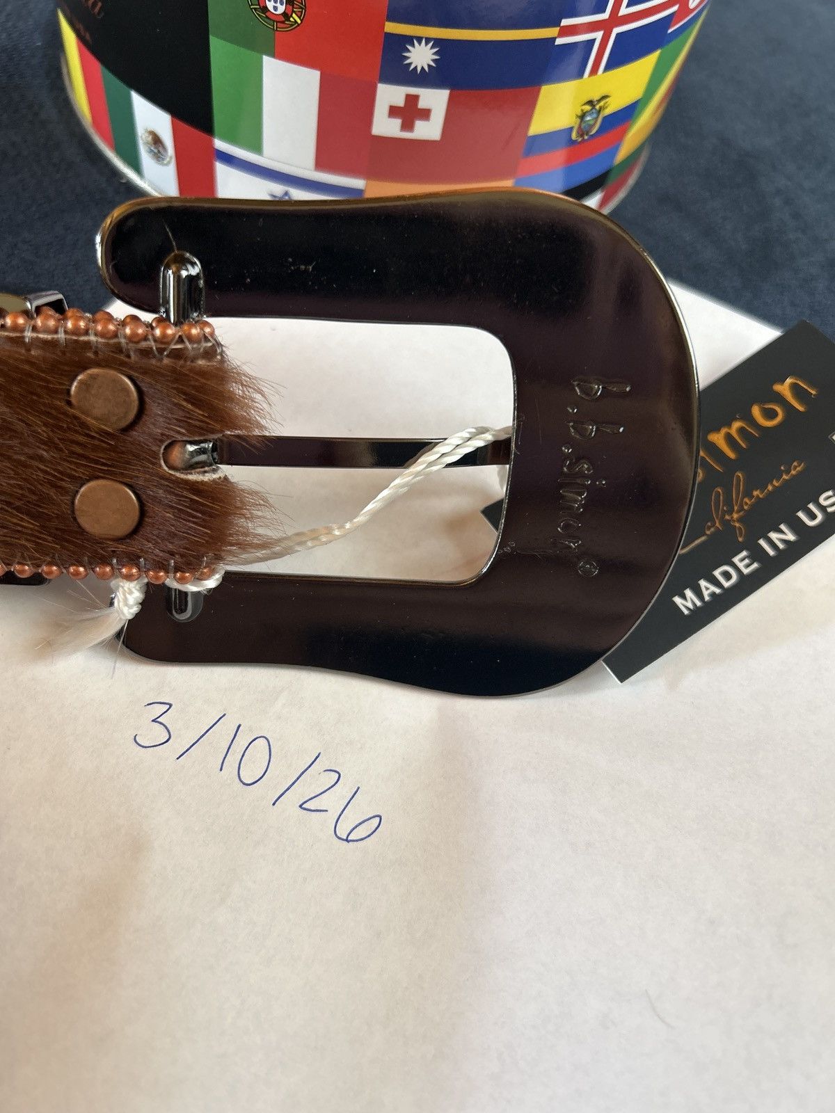 B.B. Simon B.B Simon Brown/Bronze Pony hair belt Size ONE SIZE - 10 Thumbnail