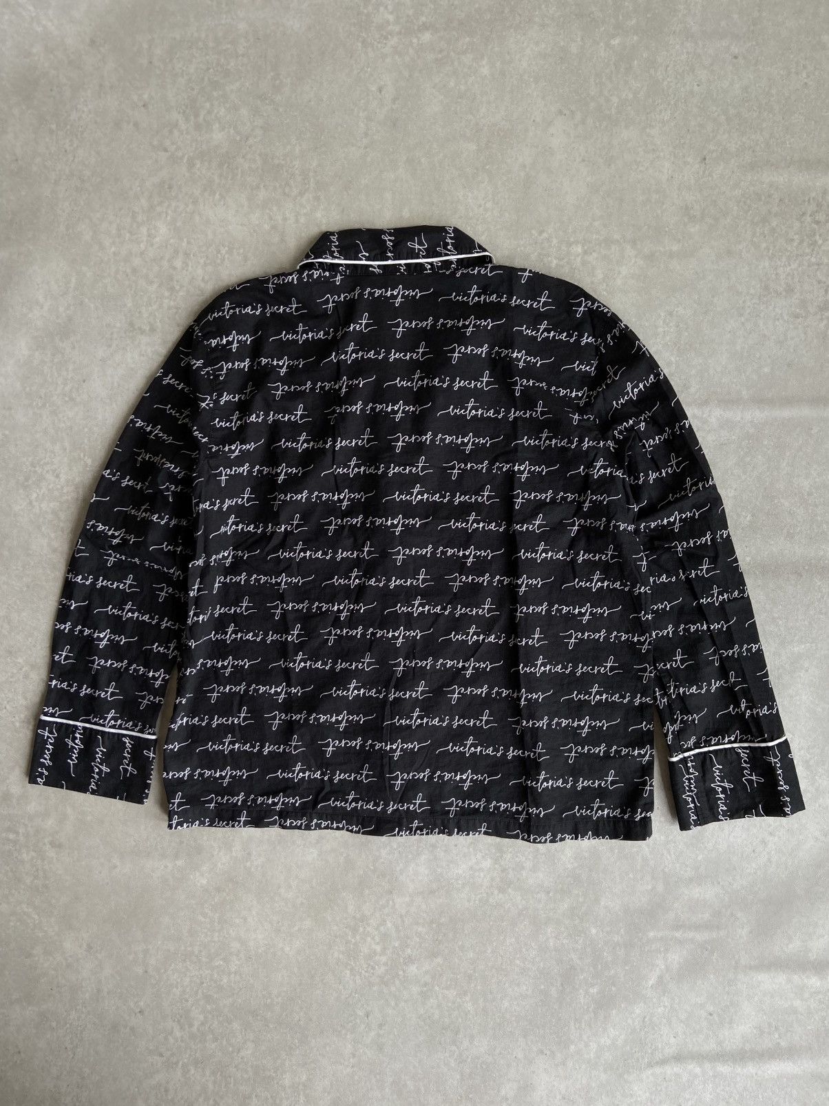 Designer × Victoria's Secret Victoria Secret Script Black Pajama Longsleeve Size M / US 6-8 / IT 42-44 - 10 Thumbnail