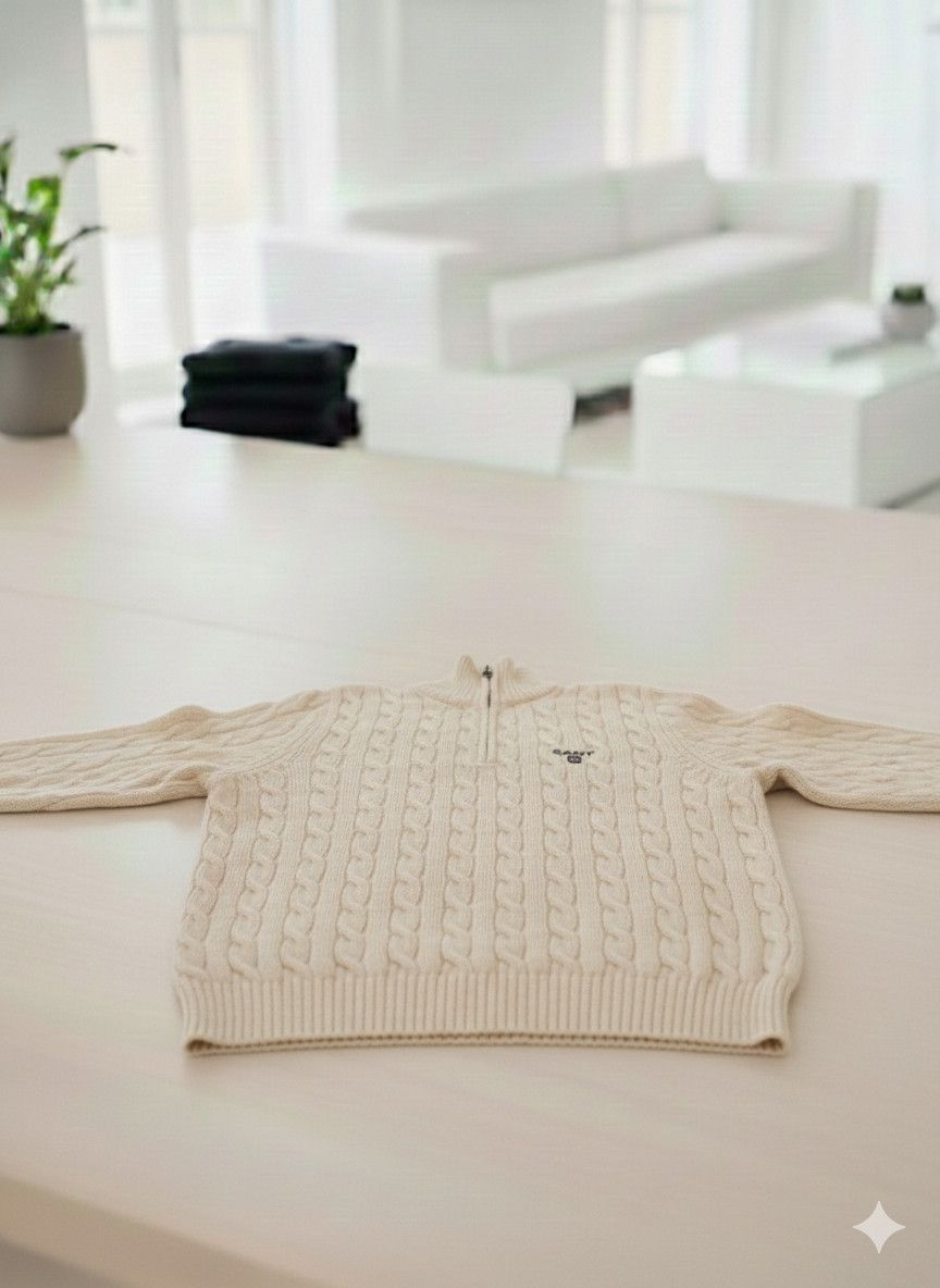 Gant GANT Classic Cotton Cable Half-Zip Sweater Size US L / EU 52-54 / 3 - 2 Thumbnail