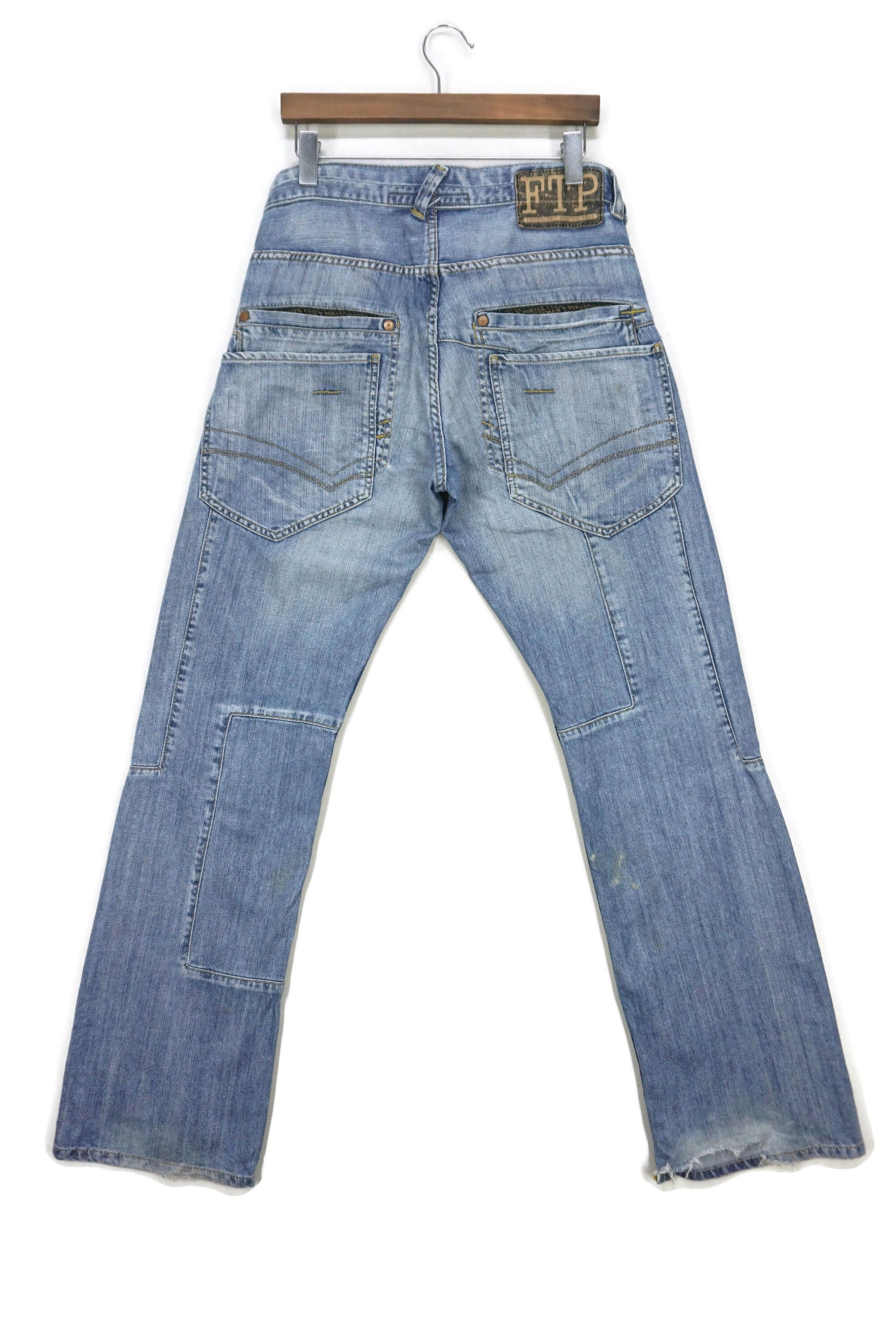 Freeman T. Porter Vintage FTP Jeans Size 32 fit W34xL35.5 Patchwork Straight Size US 32 / EU 48 - 2 Thumbnail