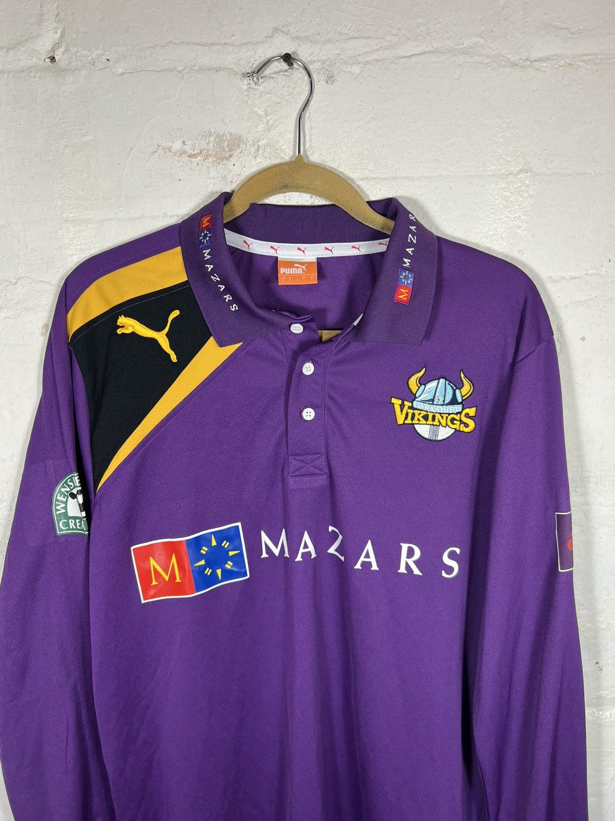 Puma Vintage YORKSHIRE CCC VIKINGS LONG SLEEVE CRICKET SHIRT JERSEY PUMA Grailed