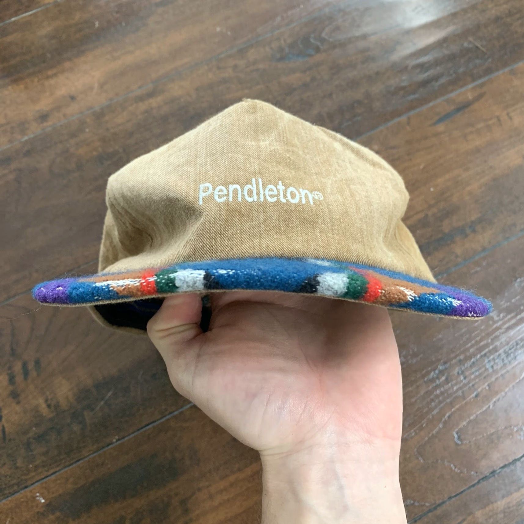 Pendleton VINTAGE Pendleton Wool Men Baseball Cap Adjustable Aztec Geometric 80s 90s Casual Blue Size ONE SIZE - 2 Thumbnail