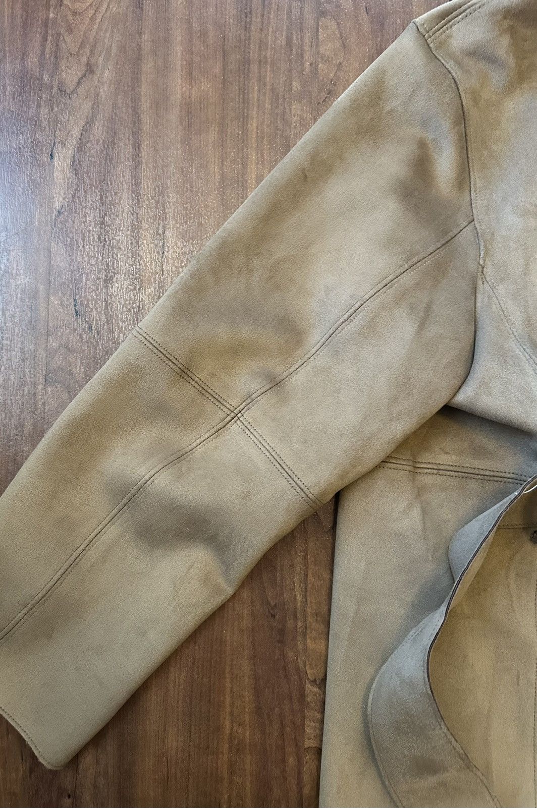 H&M H&M Women’s Faux Suede Coat Long XS Dark Beige Light Brown Size XS / US 0-2 / IT 36-38 - 8 Thumbnail