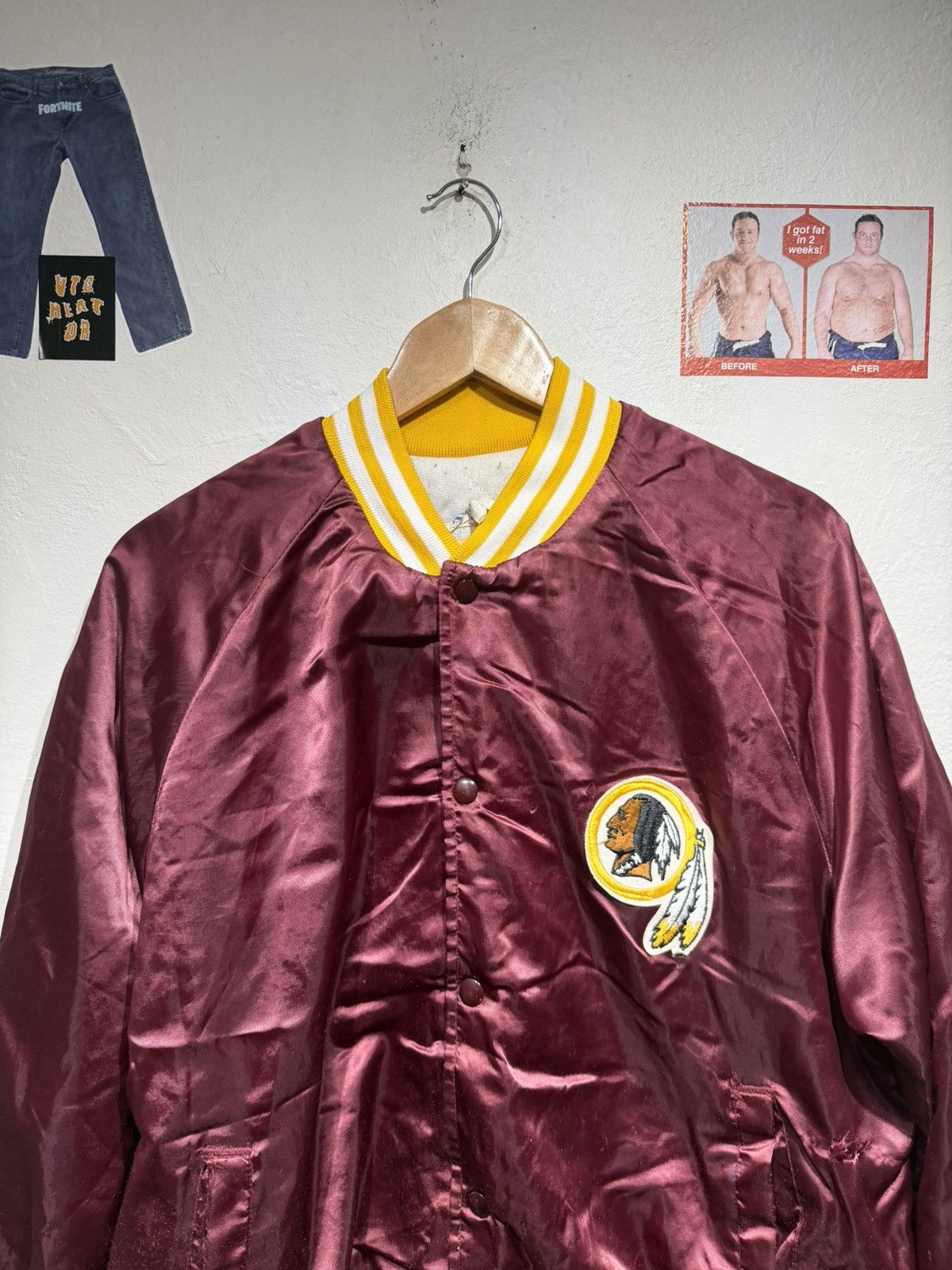 Chalk Line vintage 1980s Chalk Line Washington Redskins satin jacket Size US XL / EU 56 / 4 - 5 Thumbnail