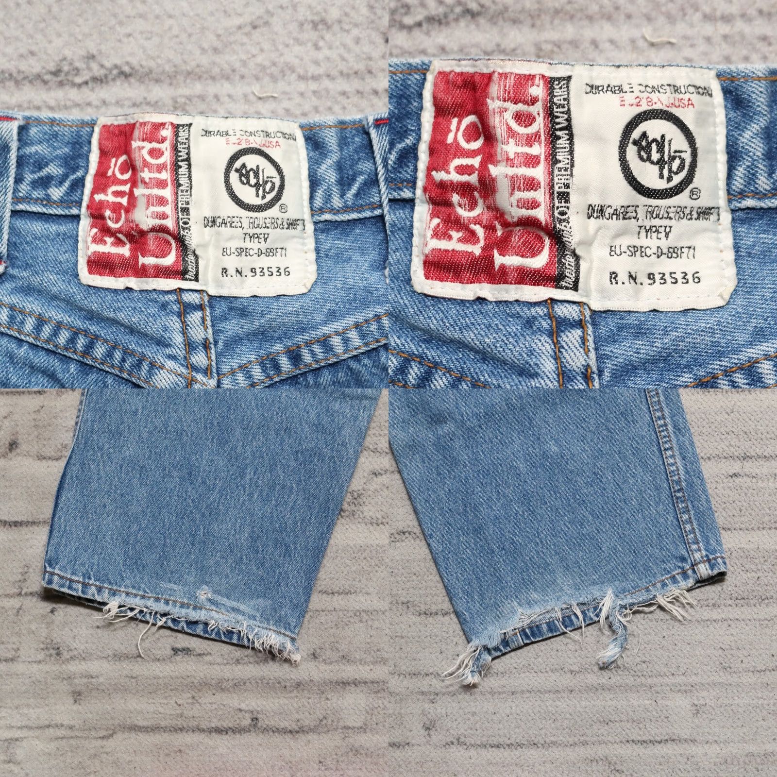 Vintage VINTAGE Echo Denim Jeans Men's Jeans S Light Wash 28x28 1/2 Vintage Echo Unlimited Denim Utility Jeans Size US 29 - 11 Thumbnail