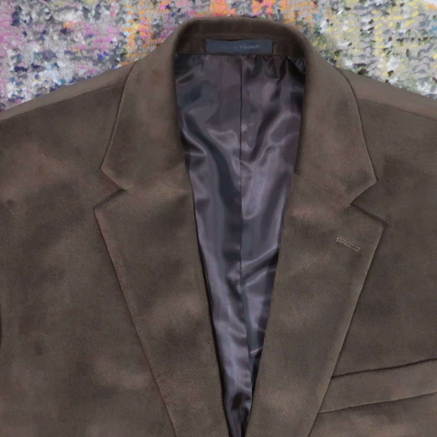 Chaps Chaps Blazer Jacket Mens 44 Brown Velour Long Sleeve Business Retro Sports Solid Size US XXL / EU 58 / 5 - 4 Thumbnail