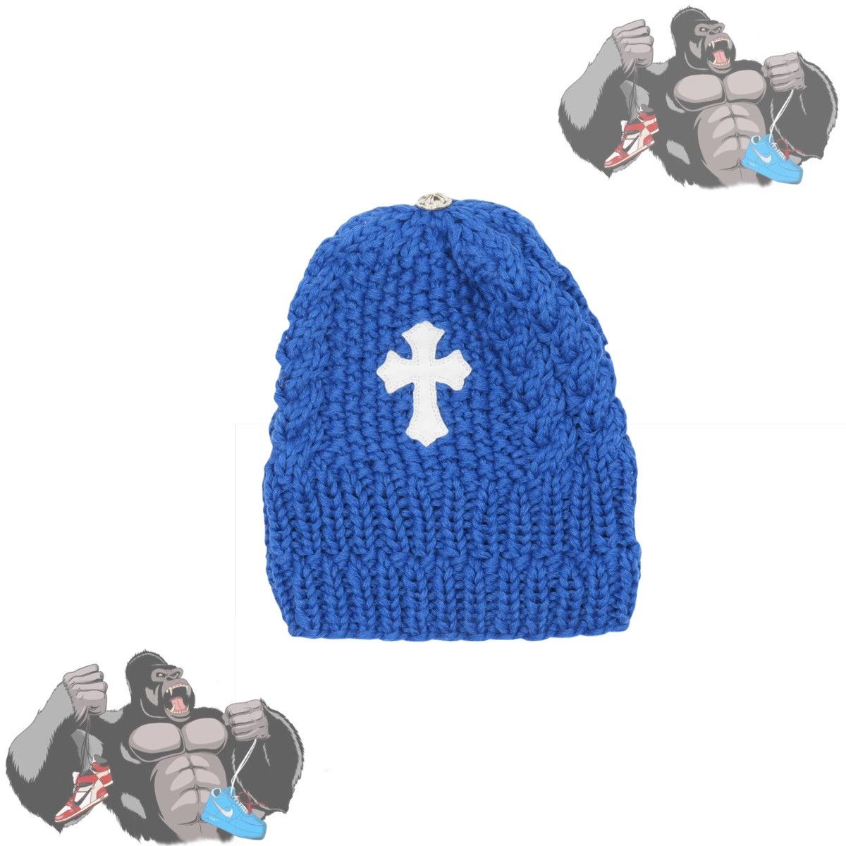 Chrome Hearts Chrome Hearts Cross Patch Cashmere Beanie Kids Size ONE SIZE - 1 Thumbnail