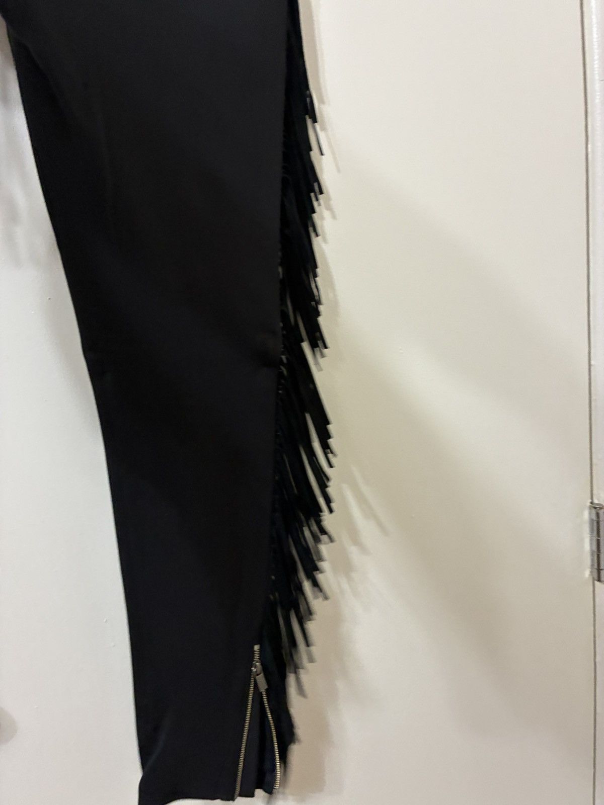 Other Black Fringe Pants Size US 32 / EU 48 - 5 Thumbnail