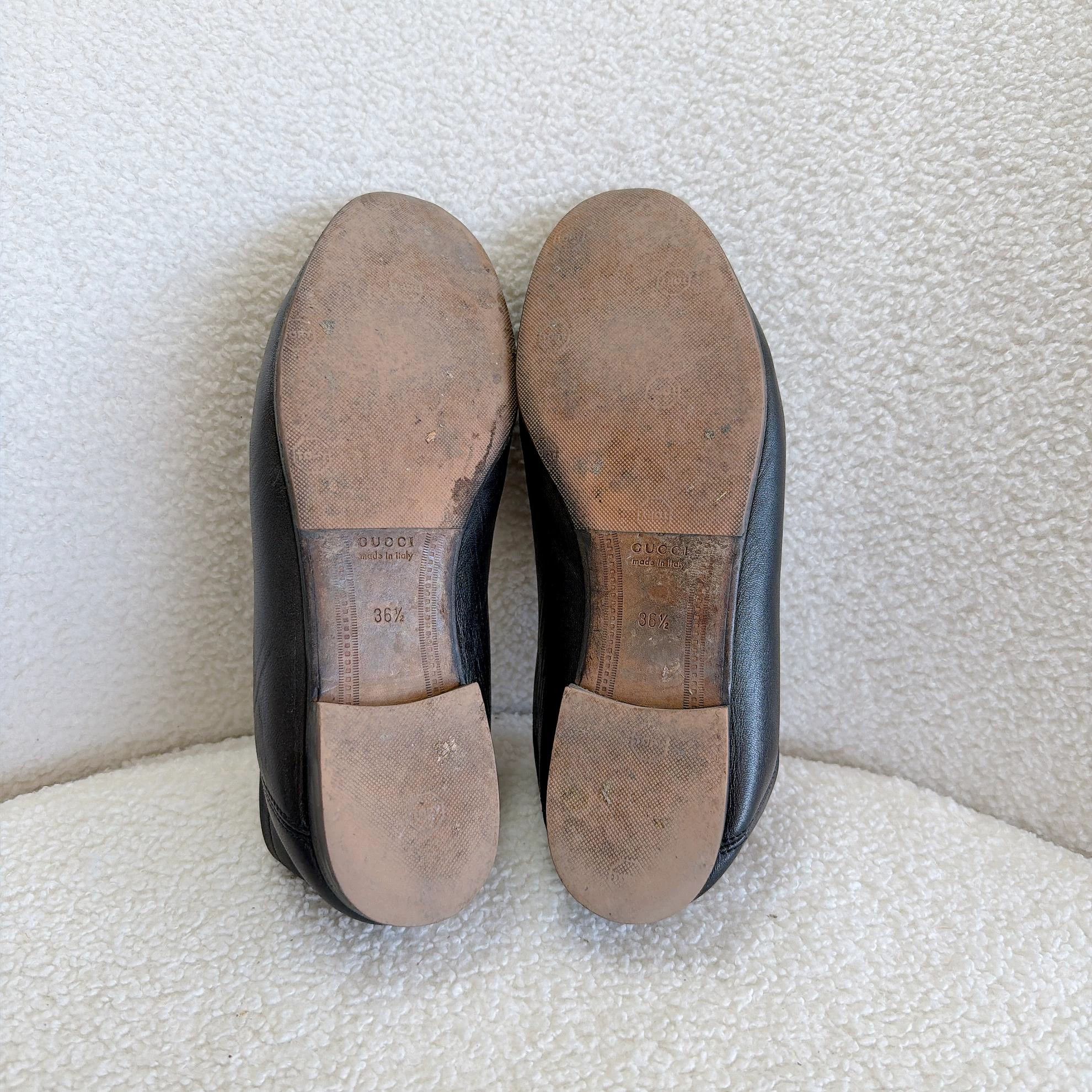 Gucci Gucci Black Horsebit Loafer 36.5C Size US 6 / IT 36 - 6 Thumbnail