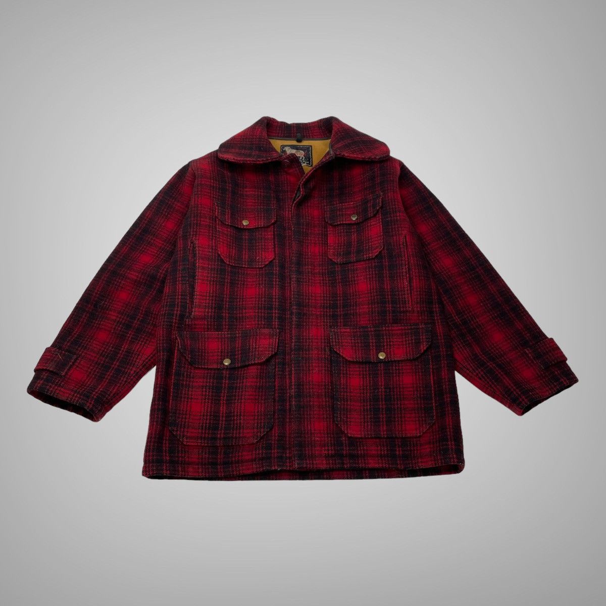 Vintage 1940s woolrich buffalo plaid wool jacket