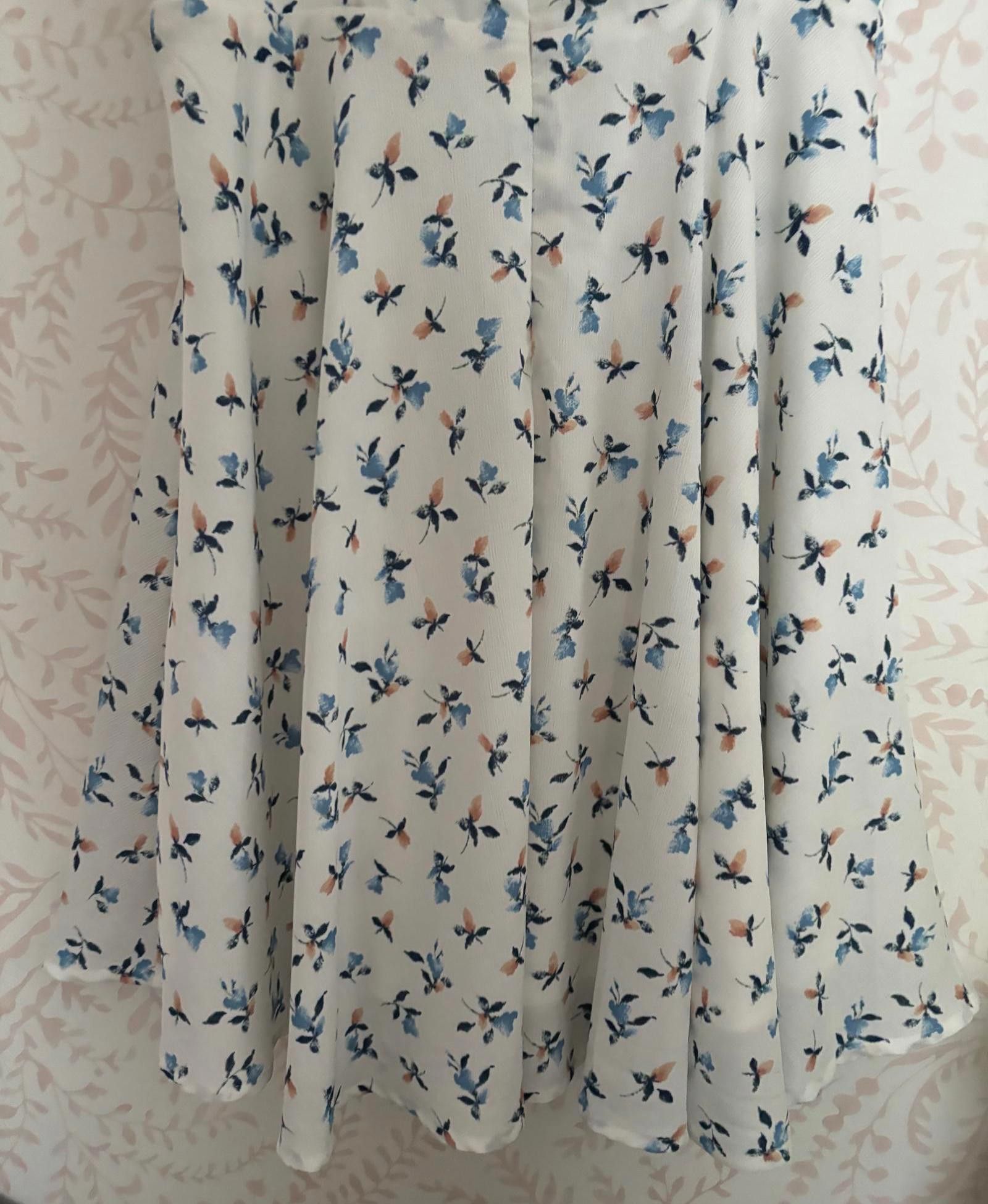 Designer NWOT Altar'd State Lia Floral Halter Dress Ruffed Sleeve LG Size L / US 10 / IT 46 - 8 Thumbnail
