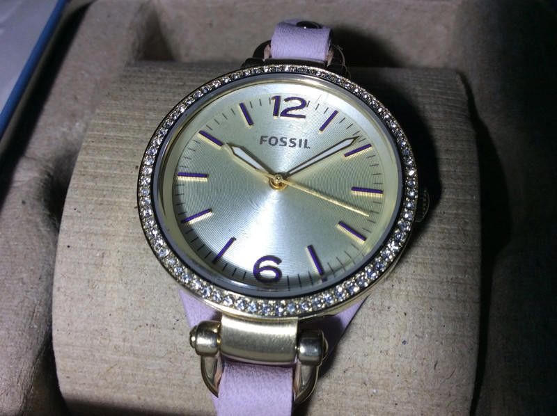 Fossil Fossil ladies silver dial leather strap watch Size ONE SIZE - 9 Thumbnail