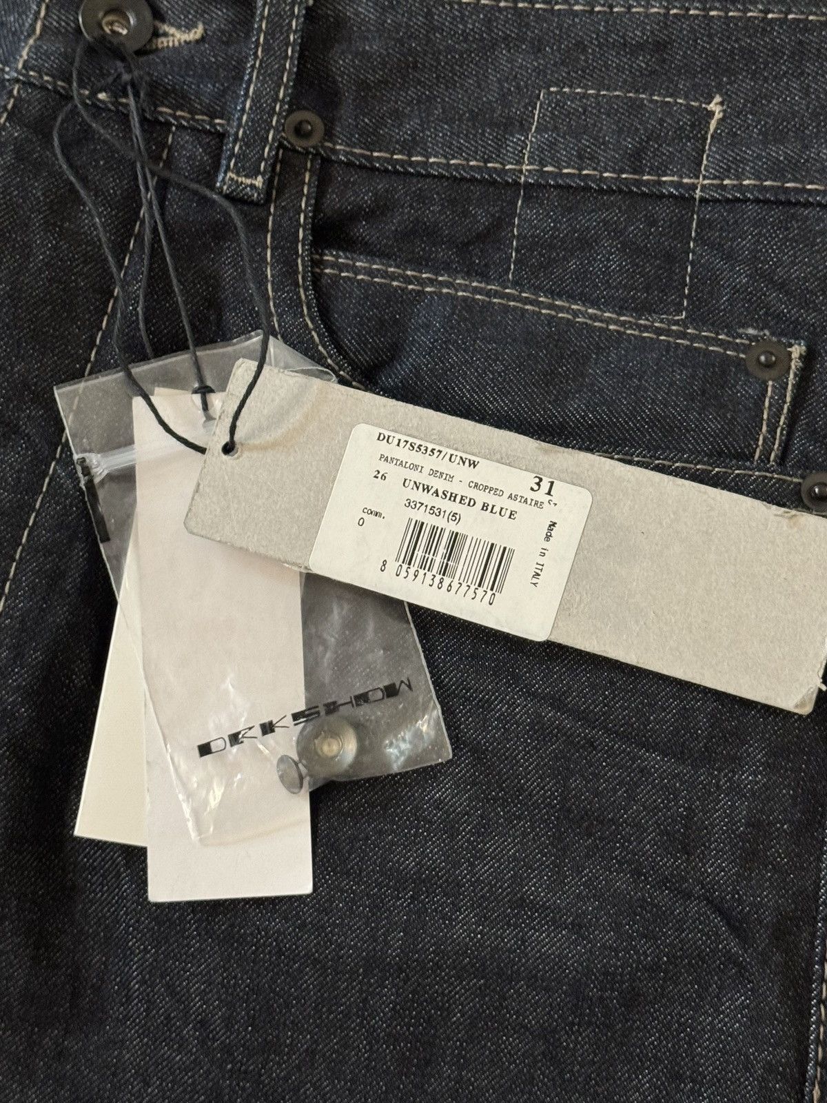 Rick Owens Drkshdw Cropped denim jeans Size US 31 - 4 Thumbnail