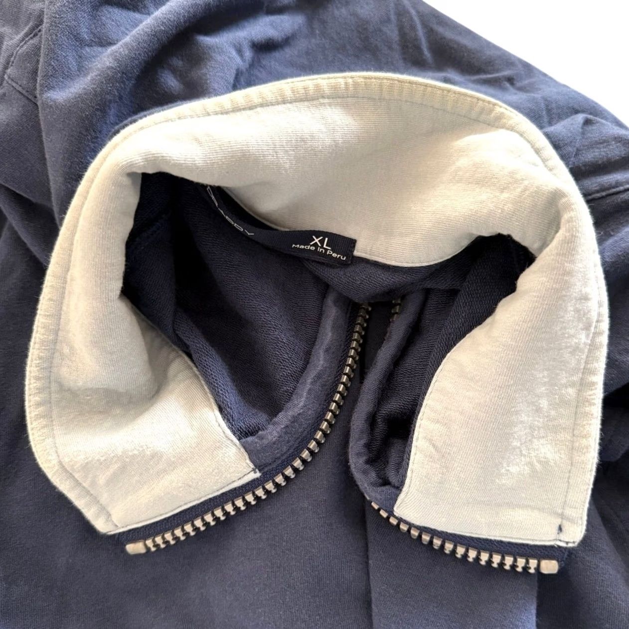 Vintage B.Draddy Blue Quarter Zip LongSleeve Golf Pullover Cotton Stretch Pockets Mens XL Size US XL / EU 56 / 4 - 3 Thumbnail