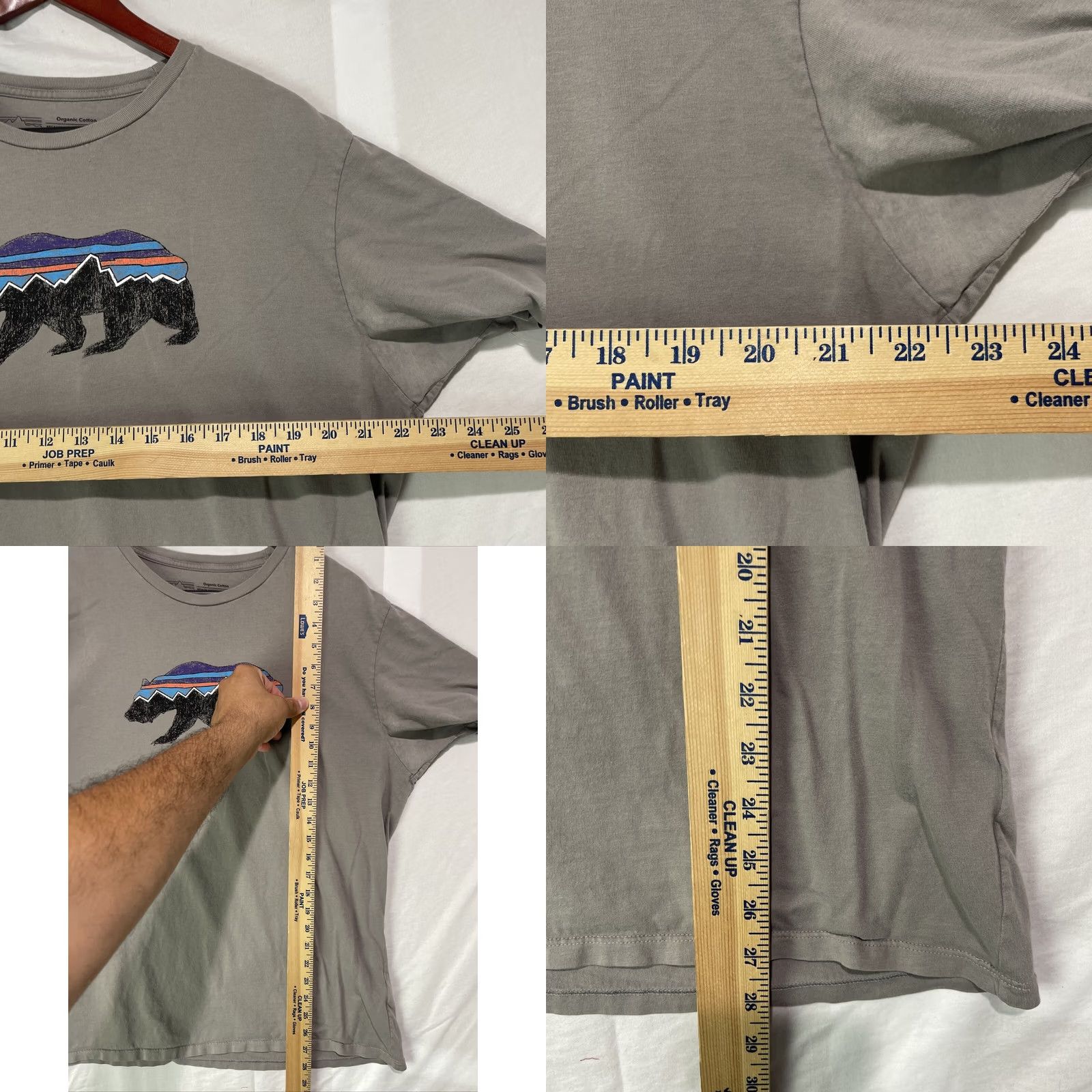 Patagonia Patagonia Shirt Mens Large Regular Fit Short Sleeve Outdoor Bear Logo Gray Flaws Size US L / EU 52-54 / 3 - 8 Thumbnail