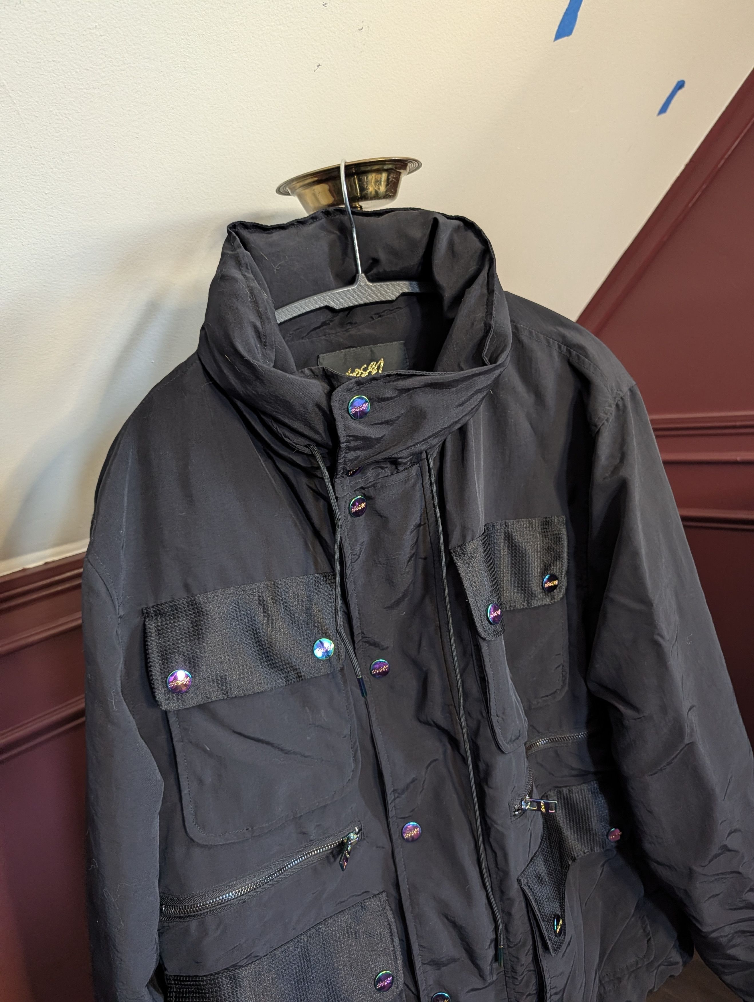 Bossi Sportswear Black Zip-Up Cargo Packable Hood Coat / Jacket Med. Size US M / EU 48-50 / 2 - 18 Thumbnail