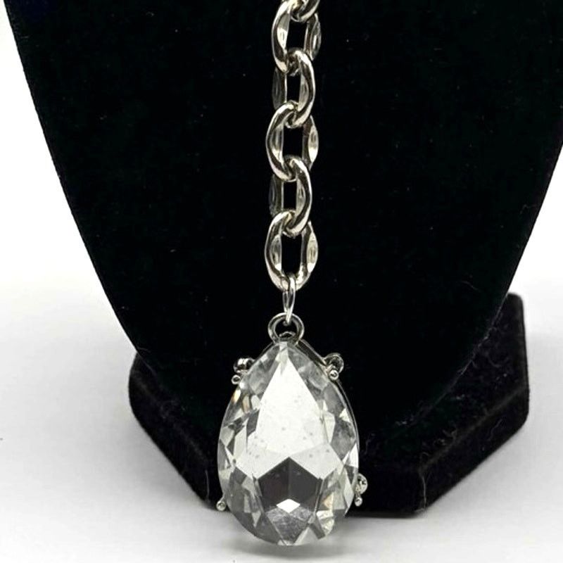 Other Silver Crystal Chain Necklace Size ONE SIZE - 2 Thumbnail