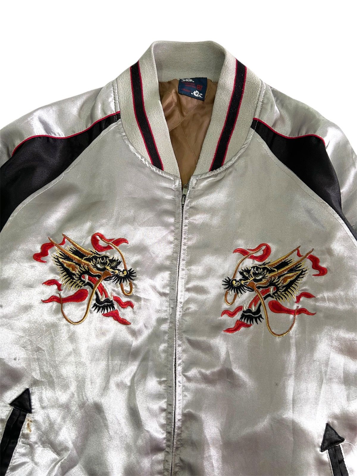Japanese Brand × Vintage Vintage Sukajan Dragon Souvenir Japan Zipper Velvet Jacket Size US M / EU 48-50 / 2 - 4 Thumbnail