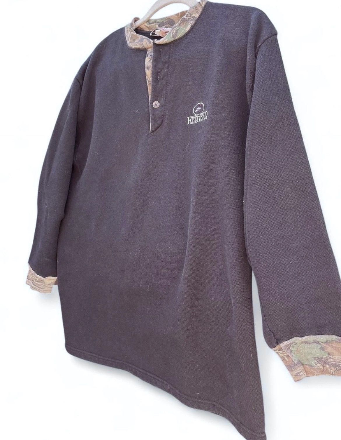 Redhead RedHead Camo Trim Henley Long Sleeve Shirt XL Outdoors Size US XL / EU 56 / 4 - 7 Thumbnail