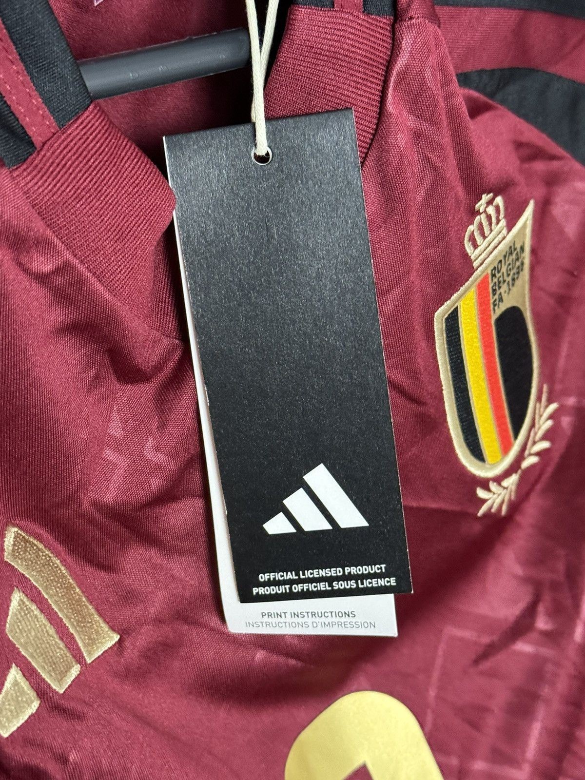 Adidas KIDS New Belgium 2024 Home Debast Football Jersey T-Shirt Size US XS / EU 42 / 0 - 9 Thumbnail