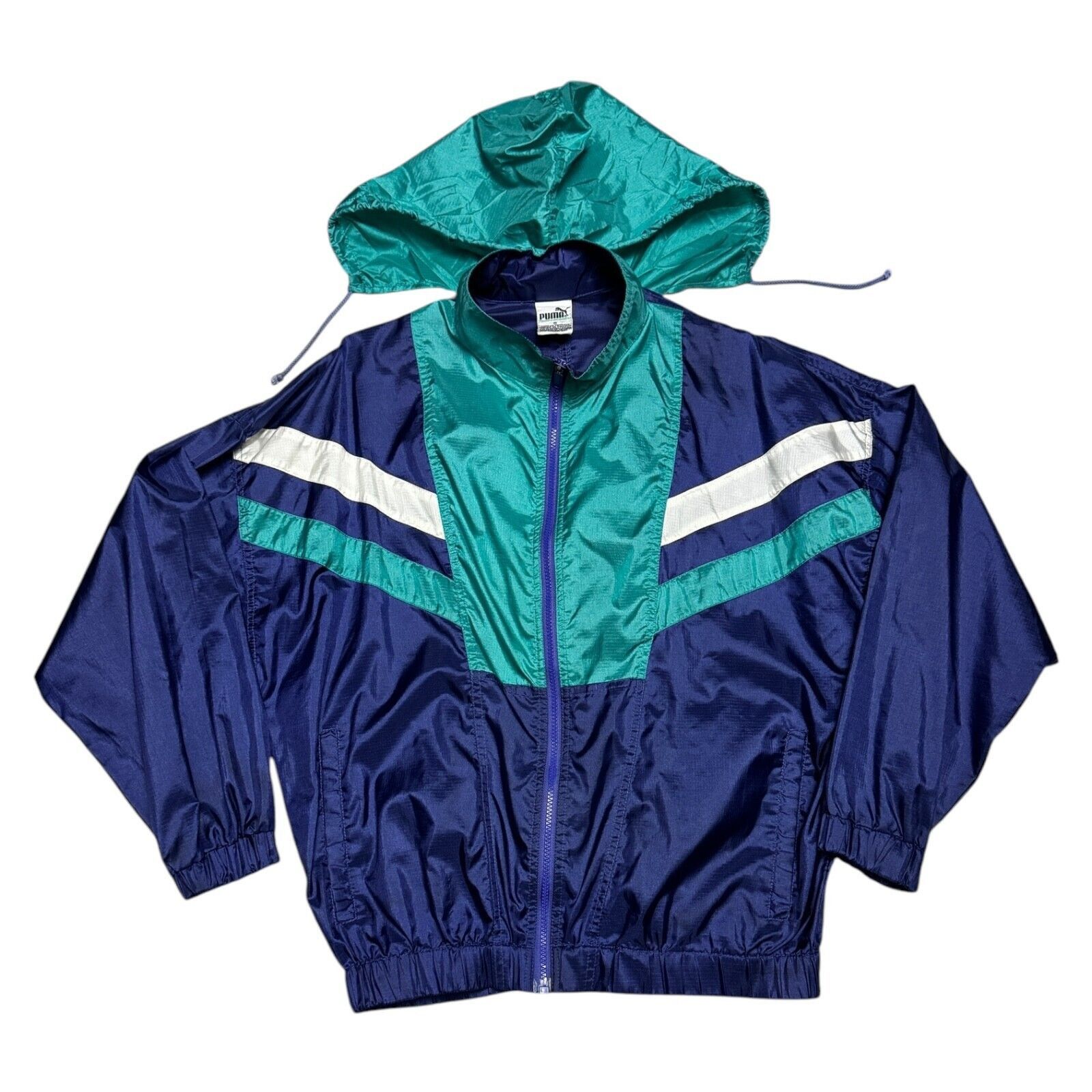 Puma VINTAGE 90s PUMA Lightweight Windbreaker Jacket Small Size US S / EU 44-46 / 1 - 1 Thumbnail