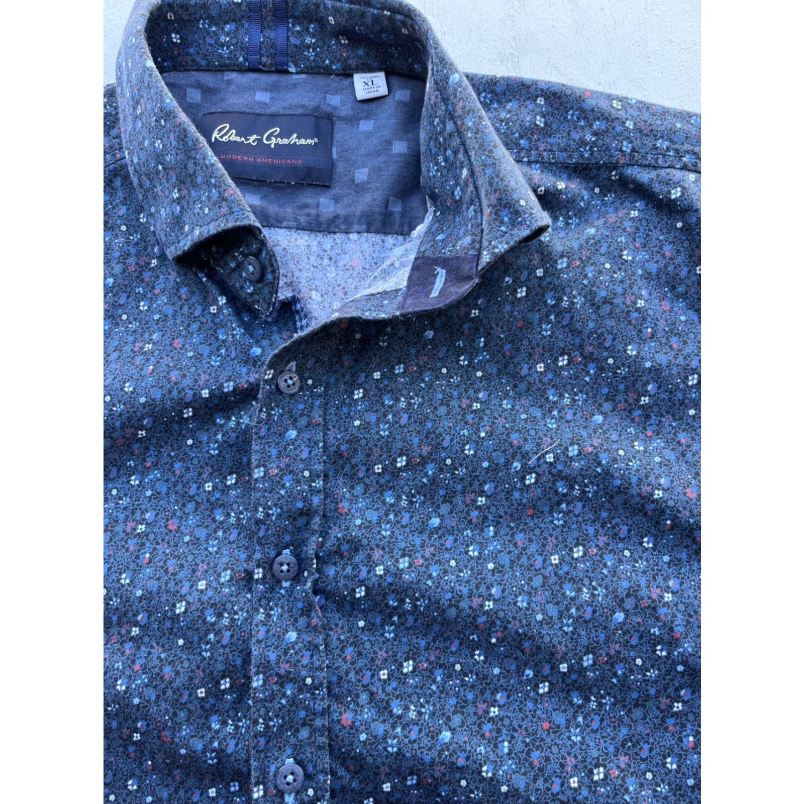 Robert Graham Robert Graham Multicolor Geometric Button-Up Shirt XL Men’s Casual Short Sleeve Button-Down Size US XL / EU 56 / 4 - 2 Thumbnail
