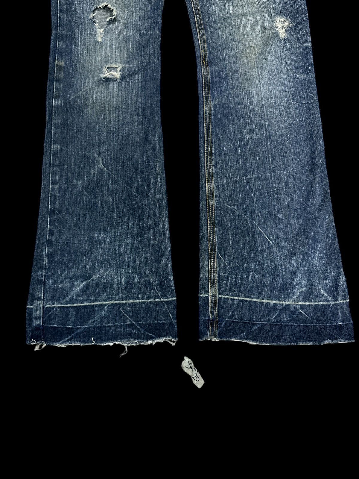Japanese Brand 90s Style💥 Embroid Bootcut International Jeans BlueWash 💥 Size US 33 - 3 Thumbnail