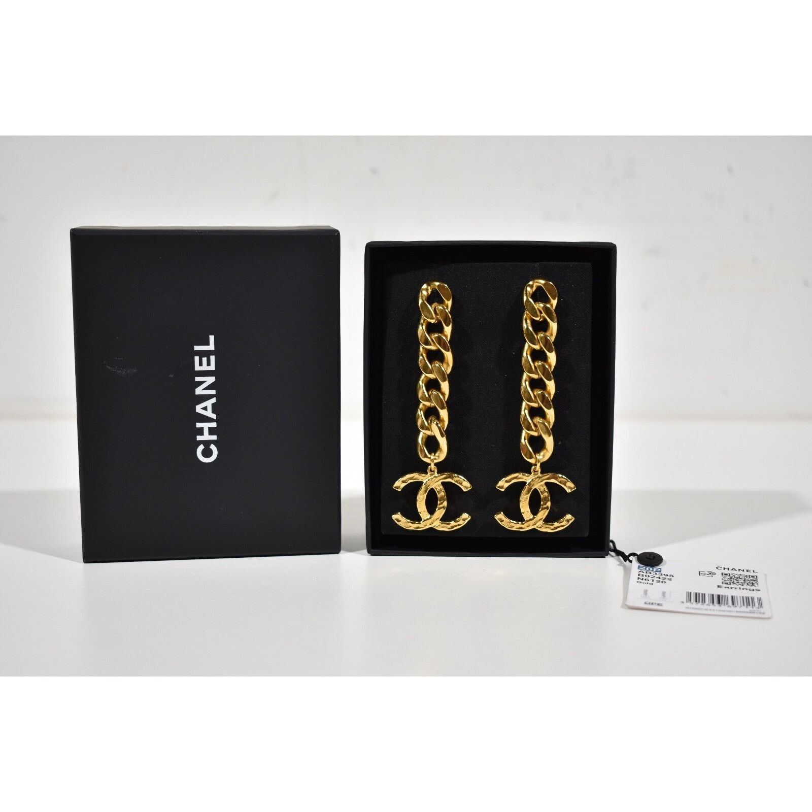 Chanel Chanel Curb Link Chain XLarge Thick Statement Drop Earrings Size ONE SIZE - 2 Thumbnail