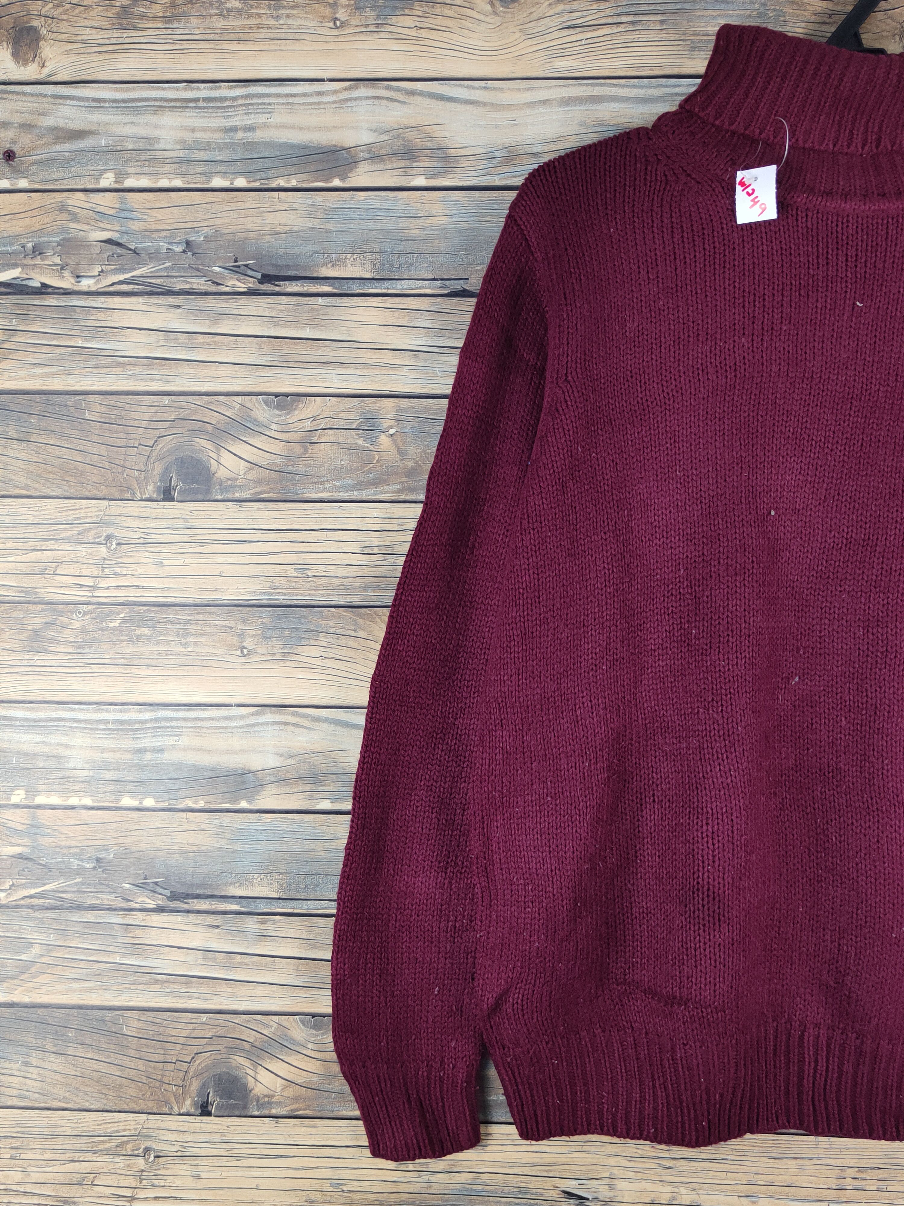 Homespun Knitwear × Japanese Brand × Vintage Uniqlo Maroon Knitwear Sweatshirts #W1249 Size US L / EU 52-54 / 3 - 3 Thumbnail