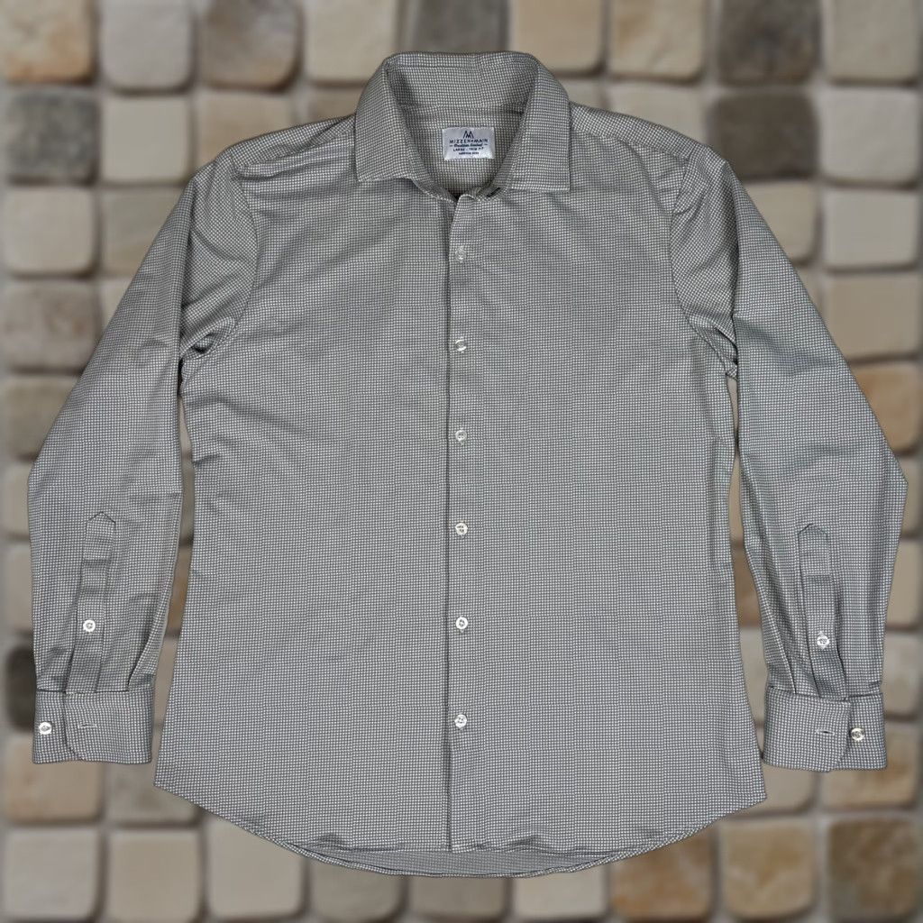 Mizzen+Main Mizzen+Main Shirt Long Sleeve Button-Up Trim Fit Gingham Gray Size L Mens Size US L / EU 52-54 / 3 - 1 Thumbnail
