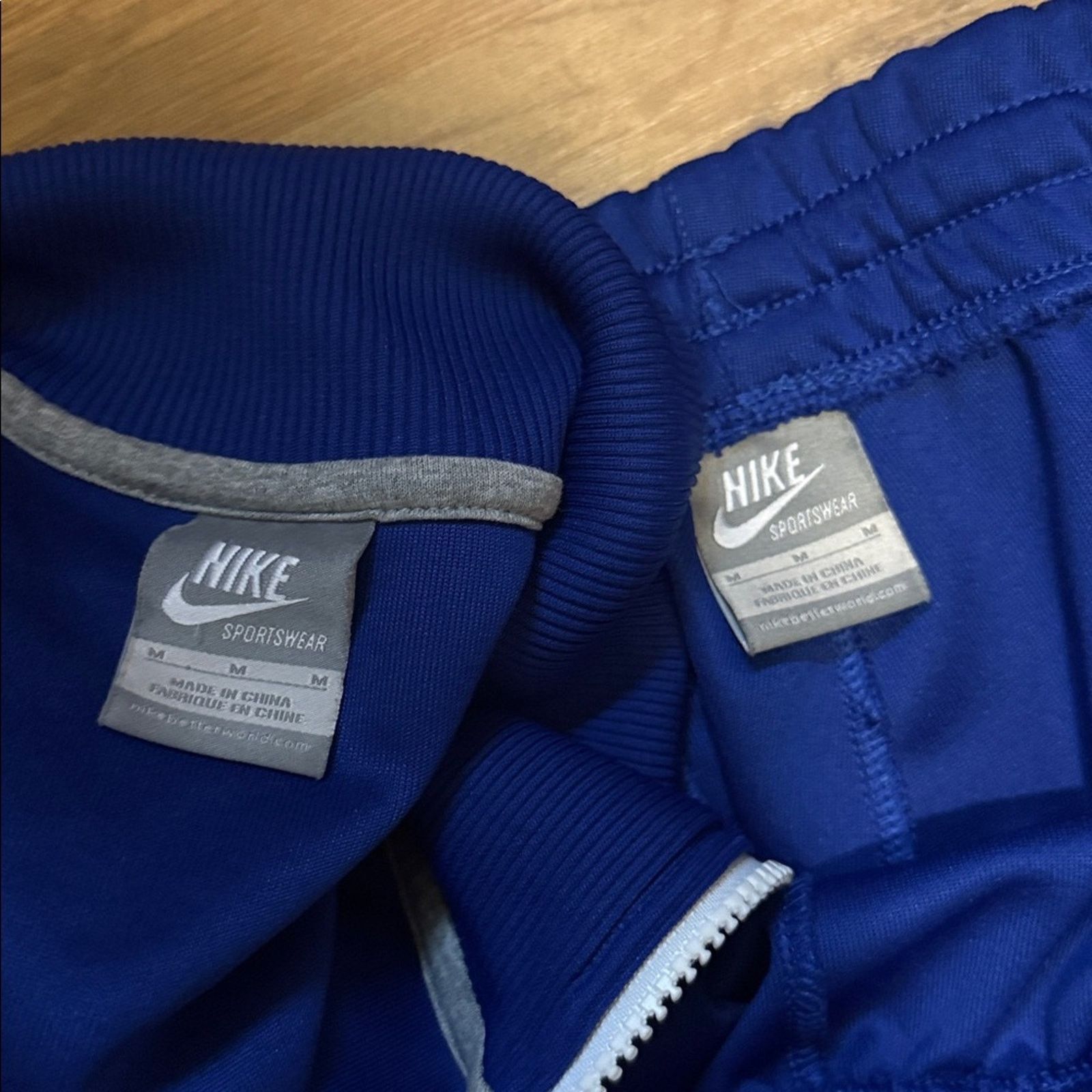 Nike Y2K Nike Zip Up Sweatpants Matching Set Sweatsuit Royal Blue Size US M / EU 48-50 / 2 - 14 Thumbnail