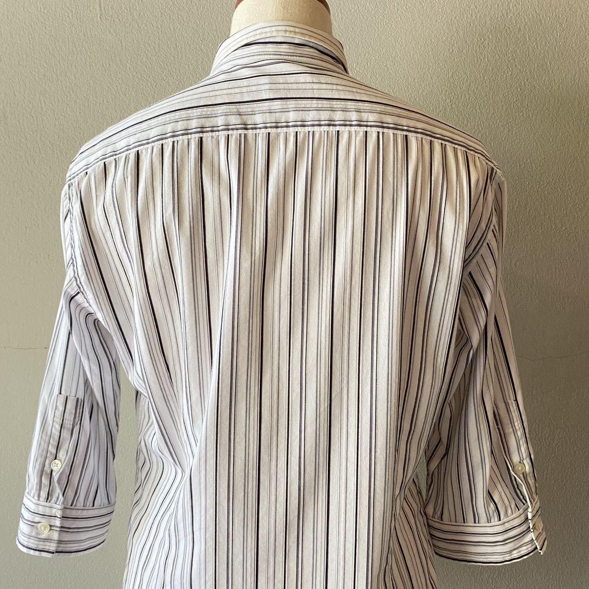 Tornado Mart TORNADO MART Striped 3/4 Sleeve Shirt Size L / US 10 / IT 46 - 25 Thumbnail
