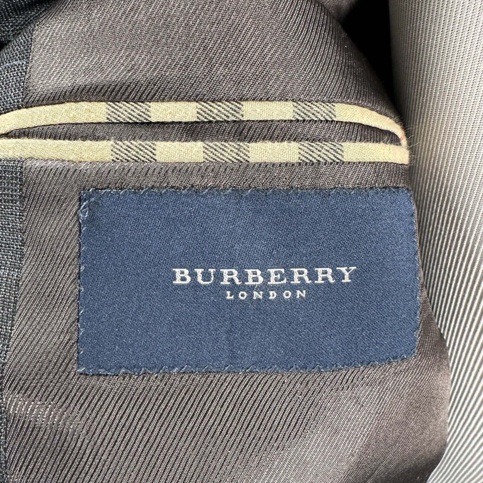 Burberry Burberry London Jacket 48R Gray Single Breasted Notch Blazer Size 48R - 9 Thumbnail