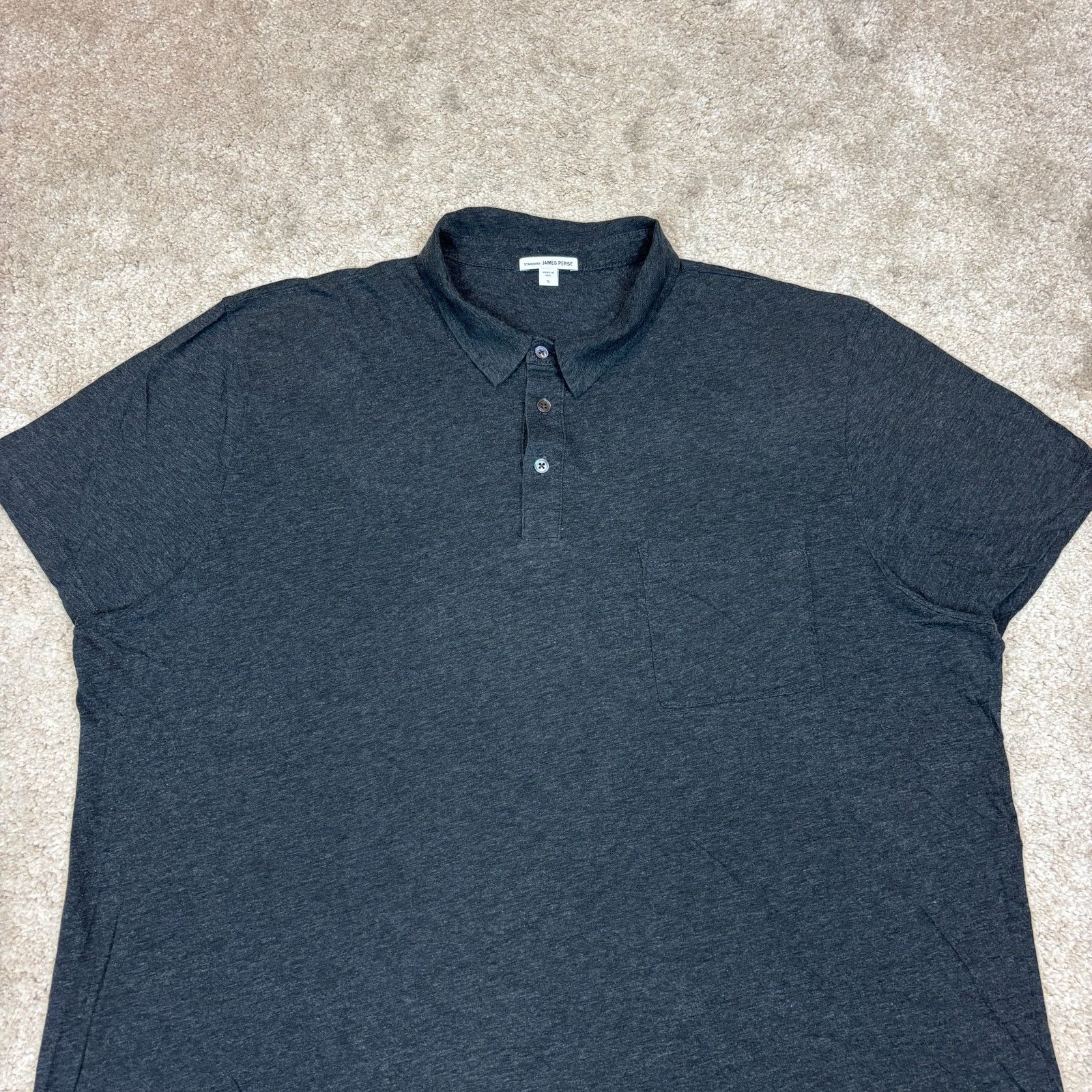 James Perse Standard James Perse One Pocket Polo Shirt Men's 5/2XL Size US XXL / EU 58 / 5 - 2 Thumbnail