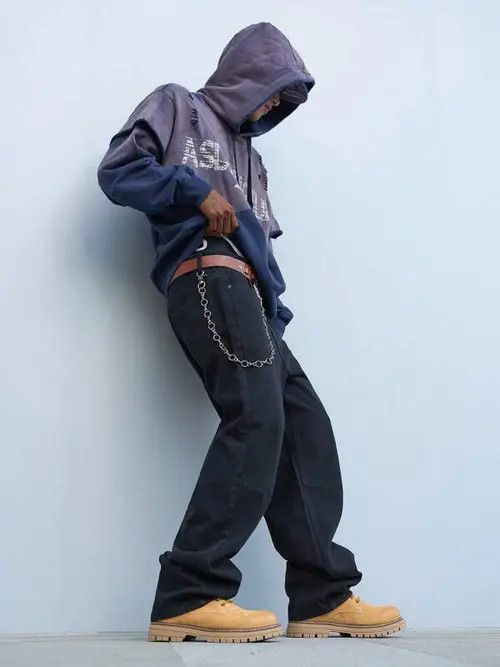 Japanese Brand Faded Skate Baggy Denim Jeans Loose fit Size US 34 / EU 50 - 3 Thumbnail