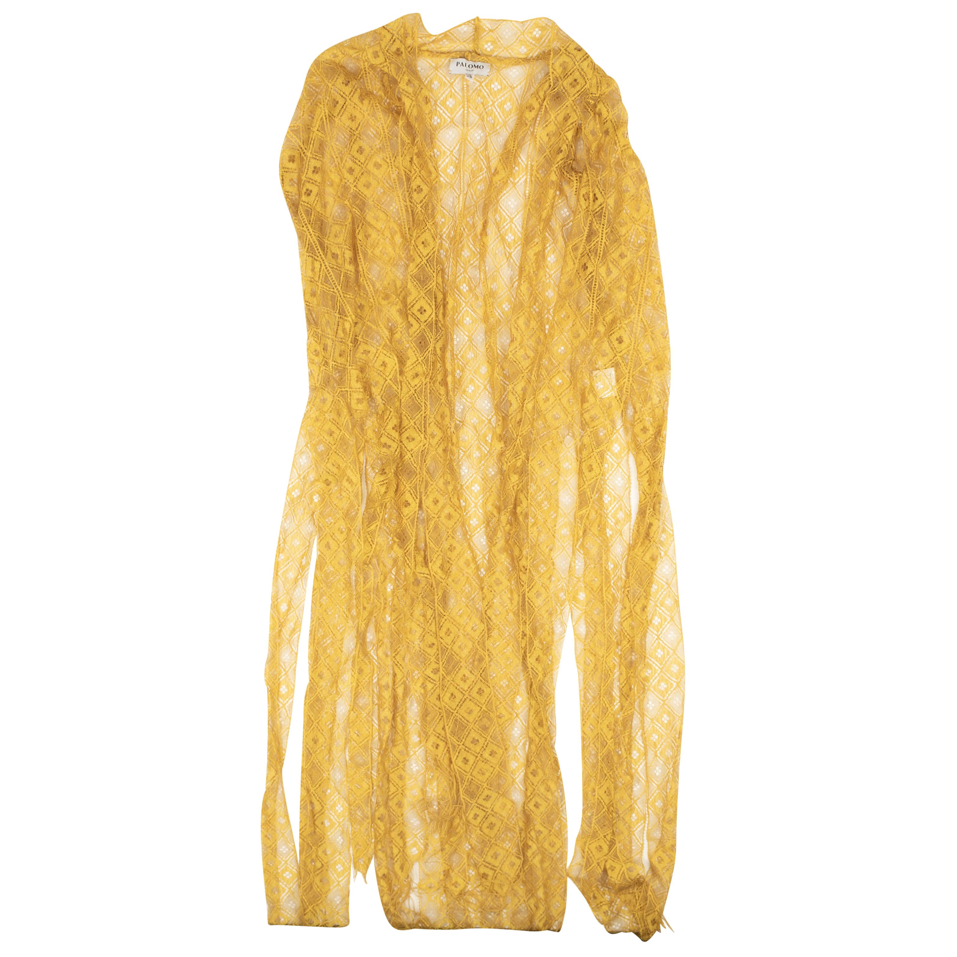 Palomo Spain Ocre Gold Lace Robe Size XS Size ONE SIZE - 1 Thumbnail
