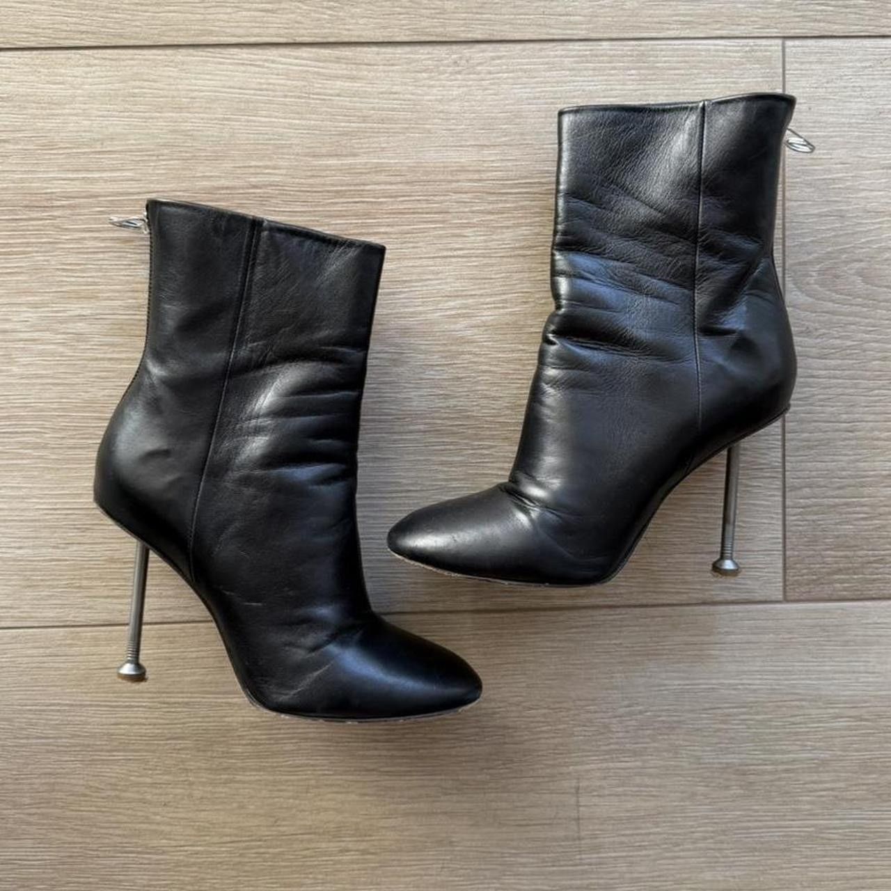 Maison Margiela Maison Martin Margiela Nail Heel Boots Black Silver 2008AW Size US 6 / IT 36 - 7 Thumbnail
