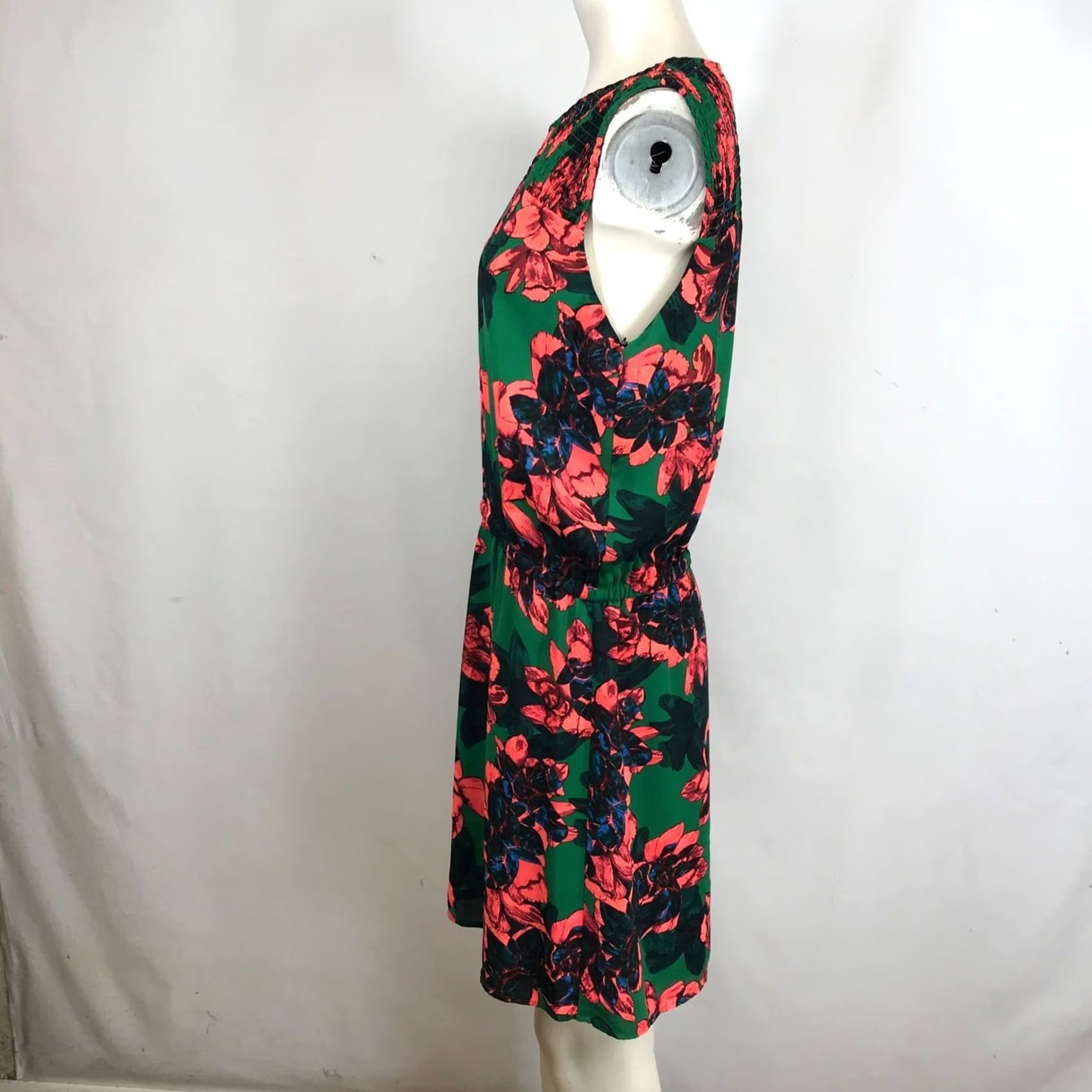 Vince Camuto Vince Camuto Green Floral Smocked Blouson Sleeveless Dress Womens M Size M / US 6-8 / IT 42-44 - 6 Thumbnail