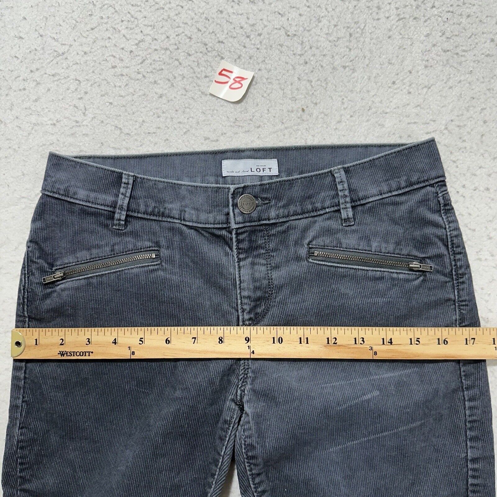 Loft Ann Taylor Loft 4P Modern Skinny Ankle Corduroy Gray Jeans Size 27" / US 4 / IT 40 - 11 Thumbnail