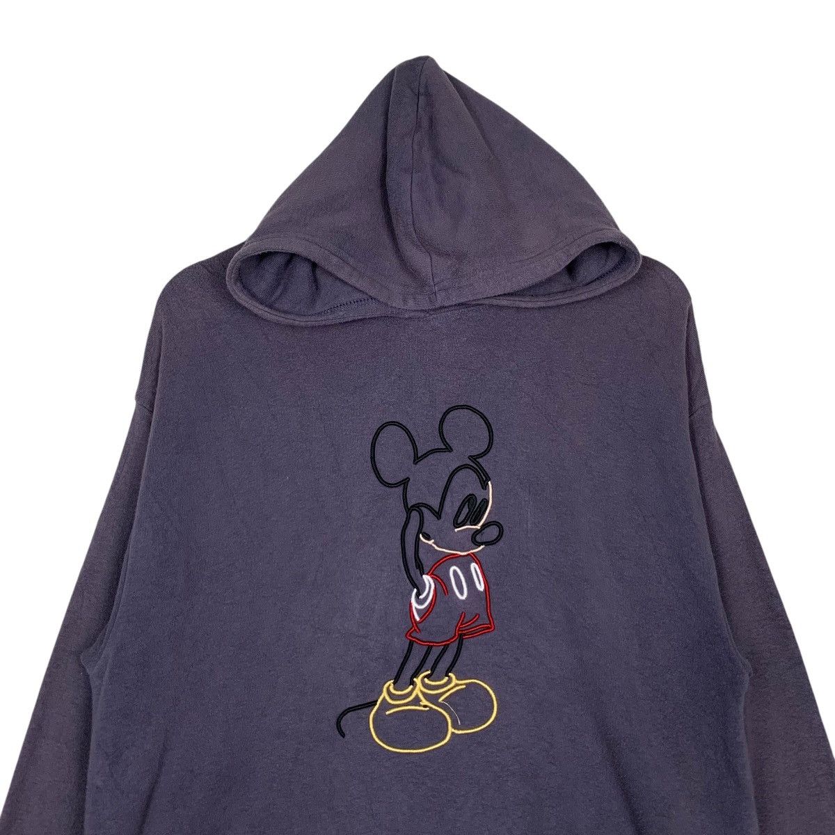Disney DISNEY Mickey Mouse Big Logo Faded Purple Hoodies #1543-C69 Size US M / EU 48-50 / 2 - 2 Thumbnail