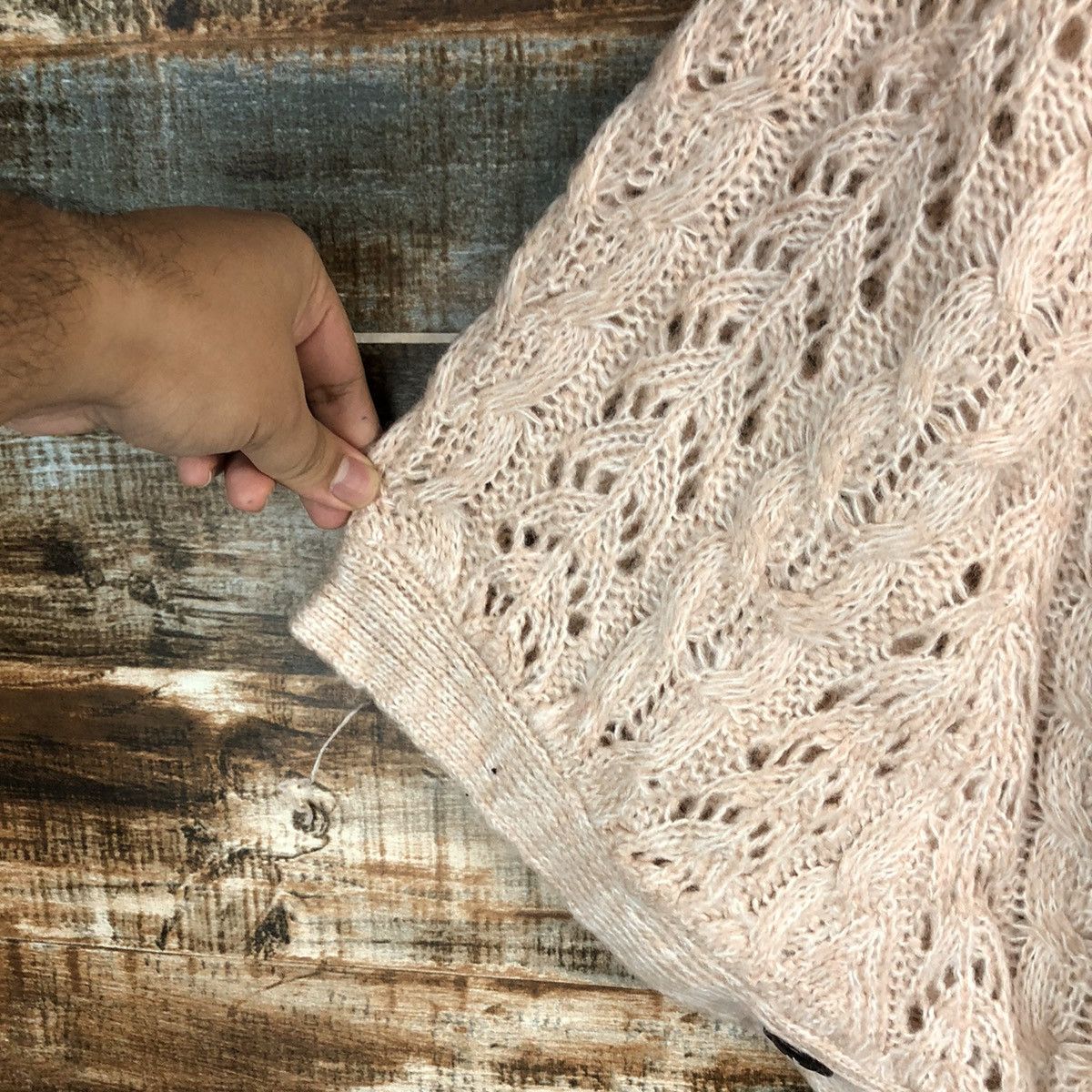 Homespun Knitwear × Japanese Brand Putietal Pink Cloaks Knitwear #A2292 Size US L / EU 52-54 / 3 - 7 Thumbnail