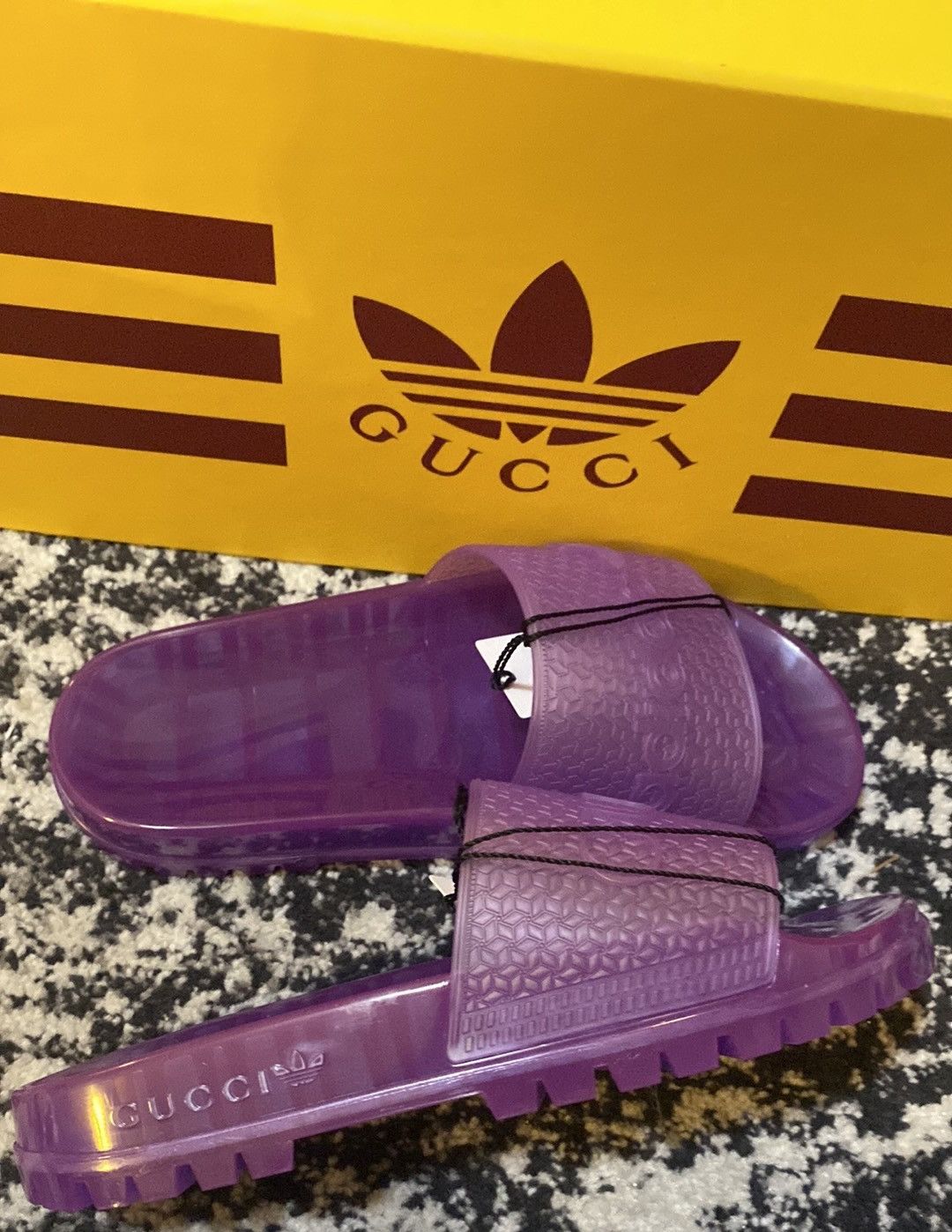 Adidas Gucci Gucci X Adidas Rubber Slide Sandal size 39 Grailed